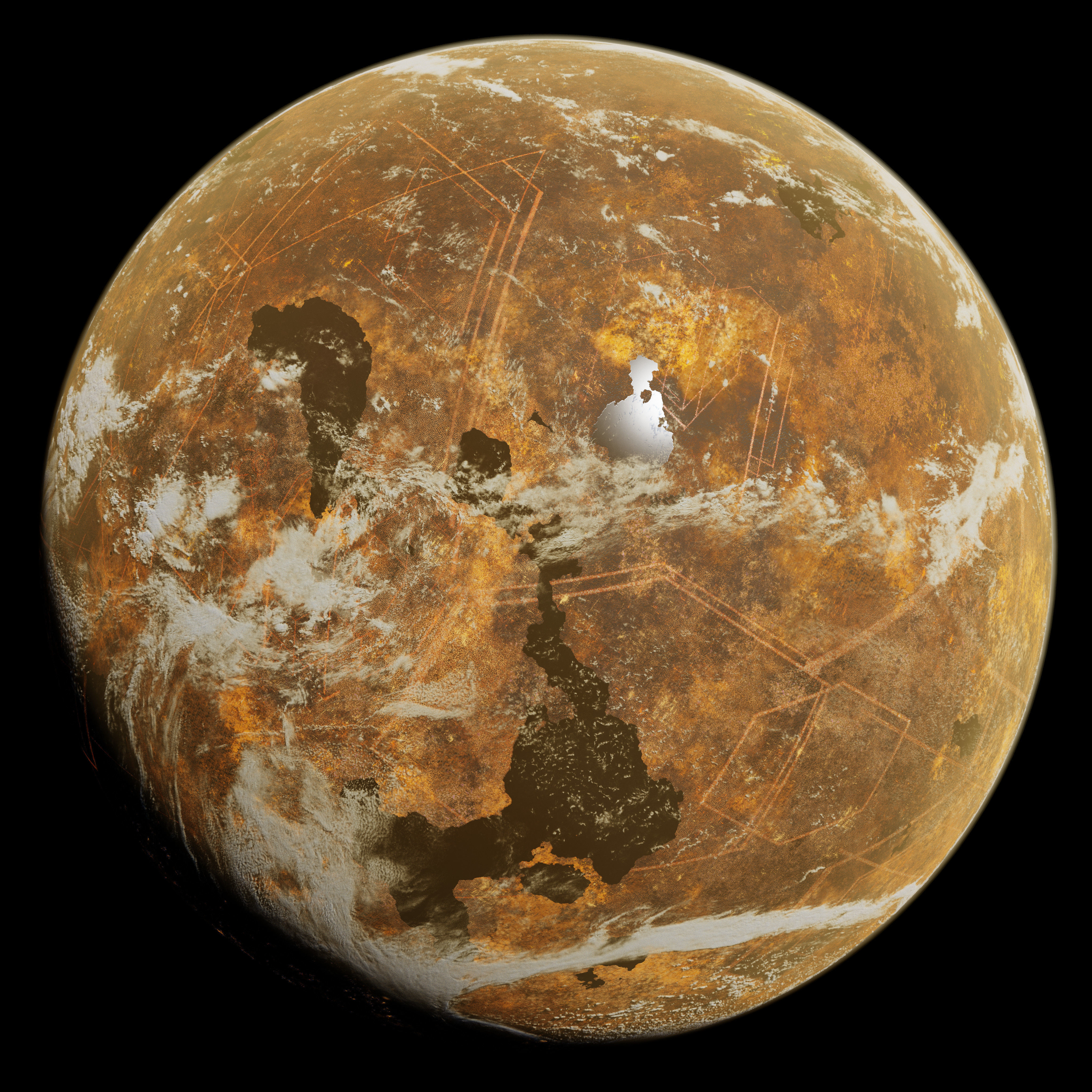 Nar Shaddaa - 4k Star Wars Planet Texture Free 3D model_5