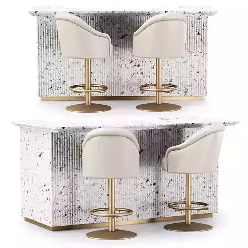 Soke bar furniture set v04  3D model