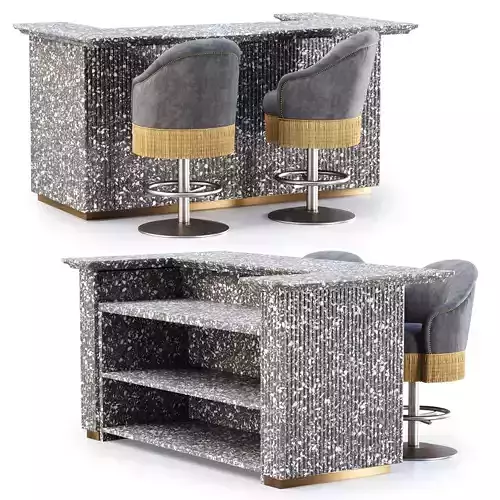 Soke bar furniture set v05  3D model