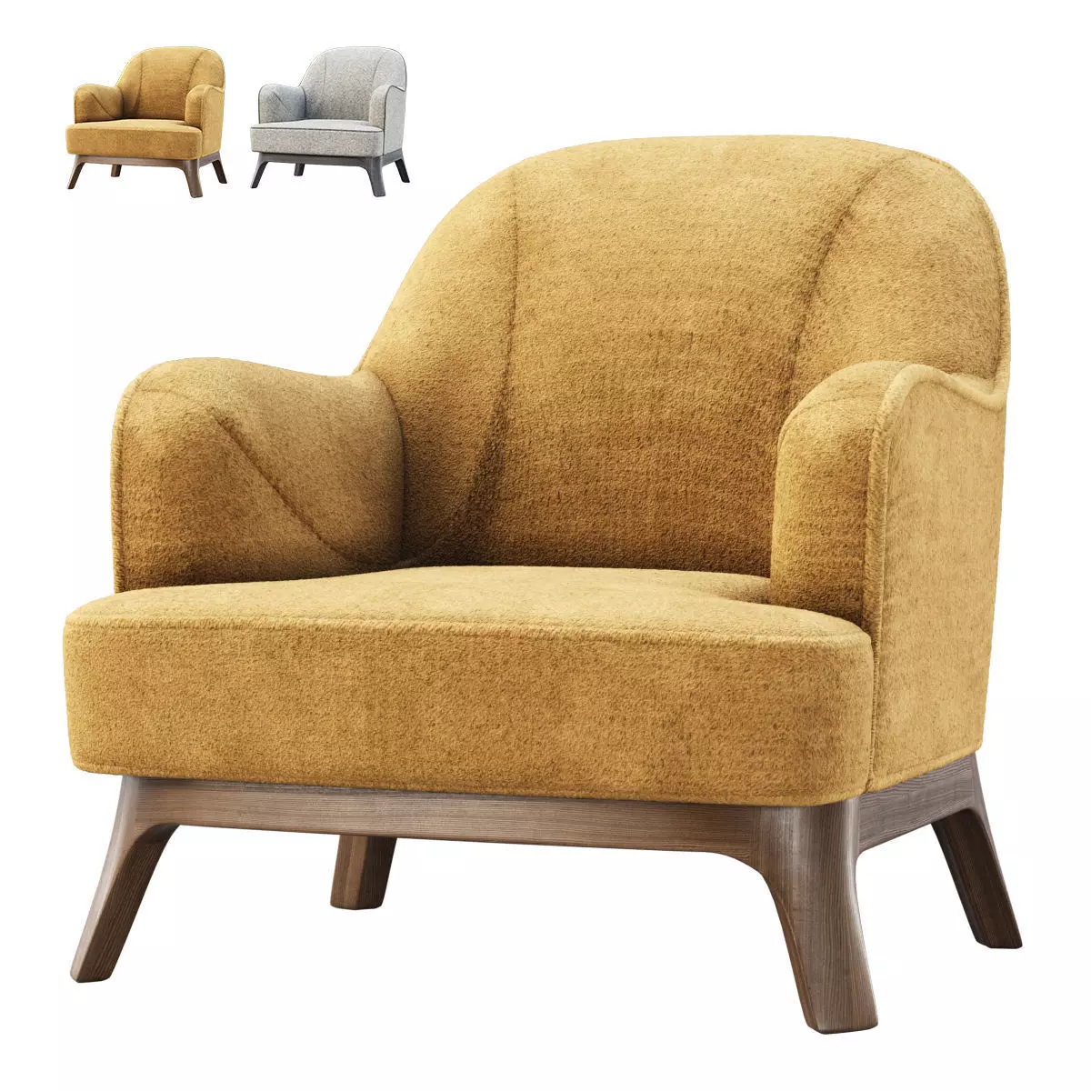 Hanna restaurant armchair 3D model