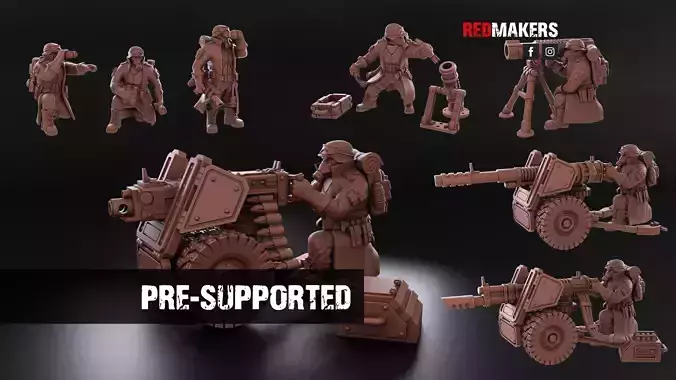 Steel Guard - Heavy Support Squad of the Imperial Force 3D print model