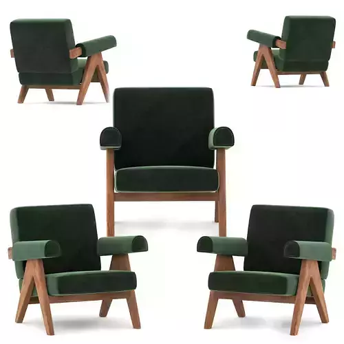 Upholstered easy armchair