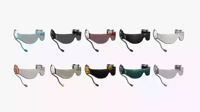 10 SciFi Glasses Model D - Character Design Fashion 3D Model Collection
