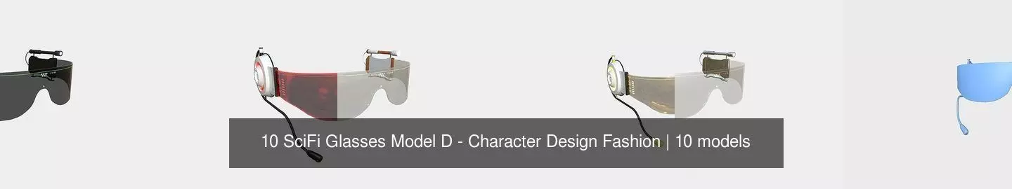 10 SciFi Glasses Model D - Character Design Fashion 3D Model Collection_1