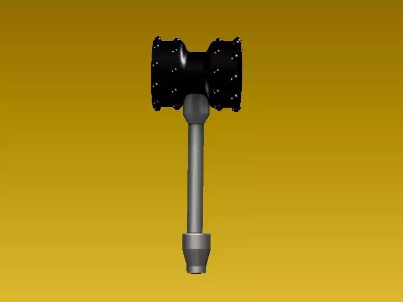 stylized battle hammer 3D model