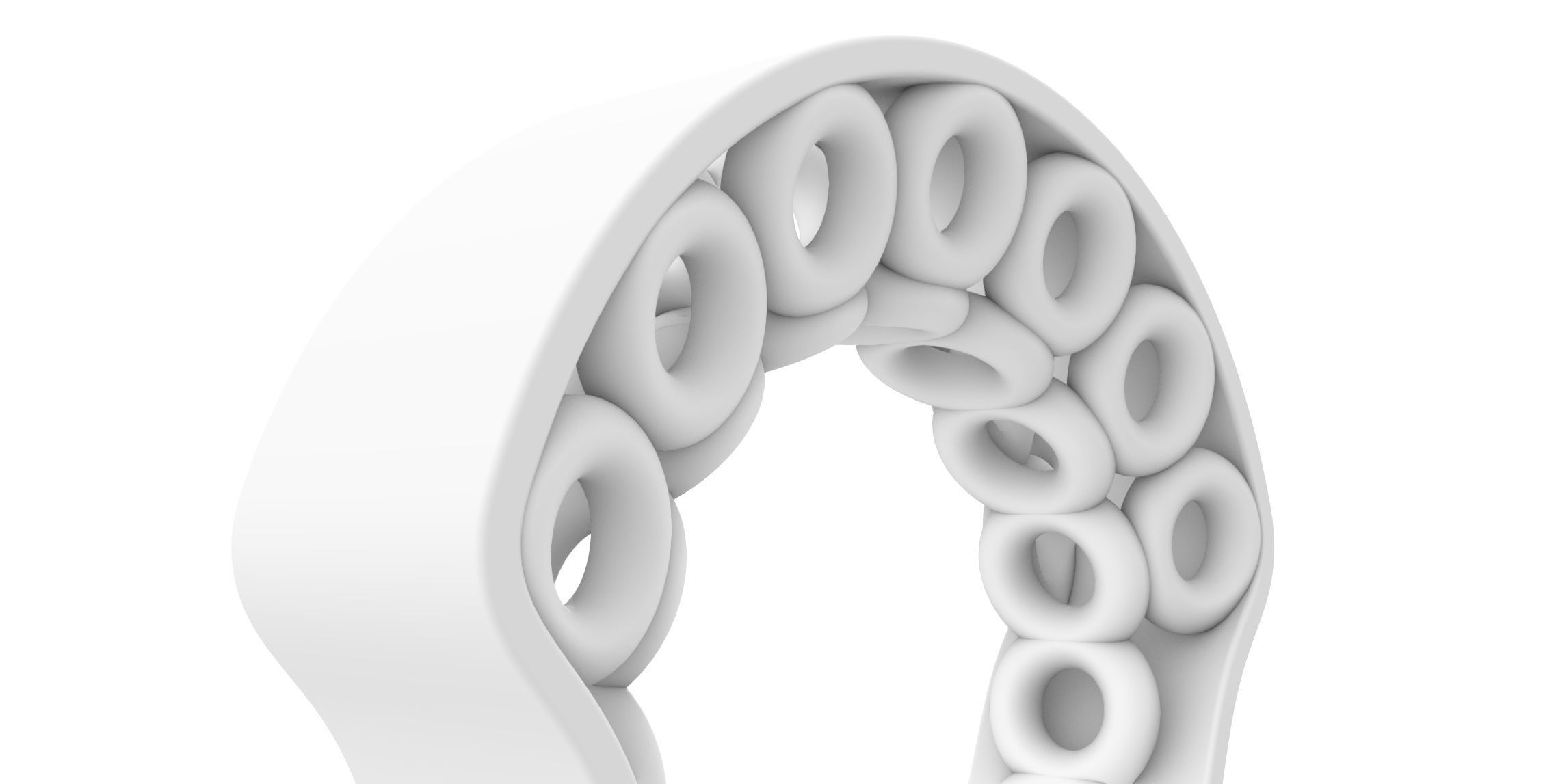 Eyelets and Ribbon Ring 3D print model_5