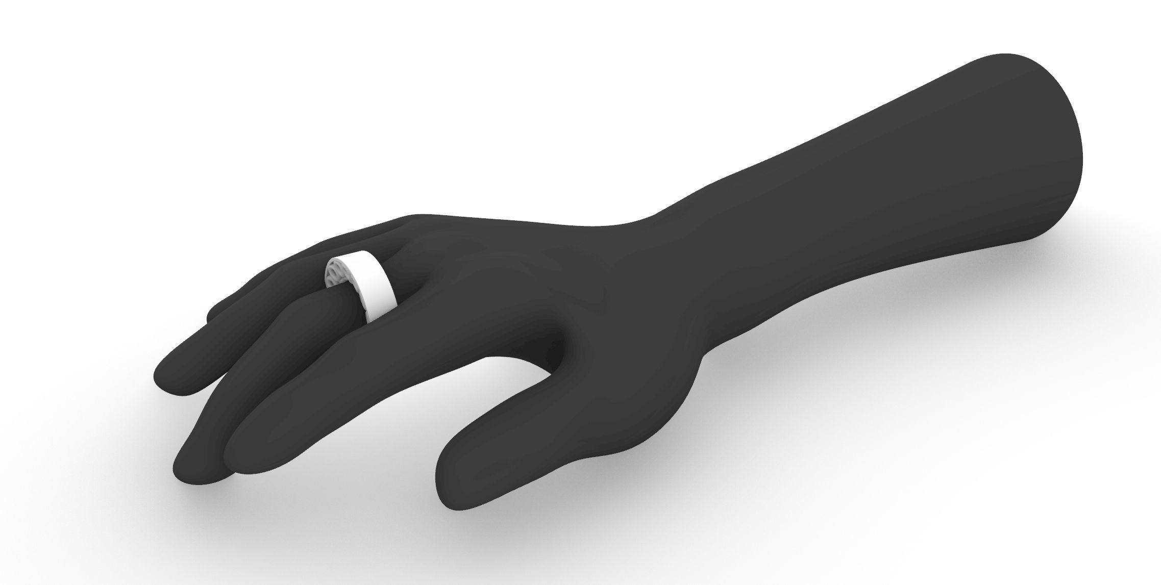 Eyelets and Ribbon Ring 3D print model_1