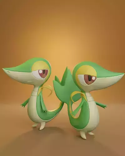 Pokemon - Snivy with two different poses