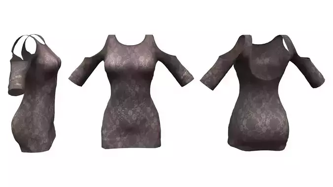 Mini Dress with Cutout Sleeves