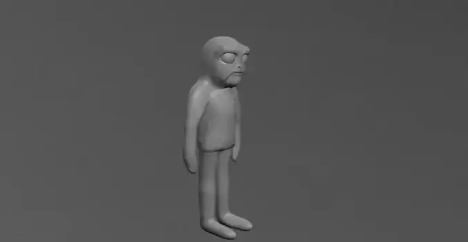 Human Frog Low-poly 3D model