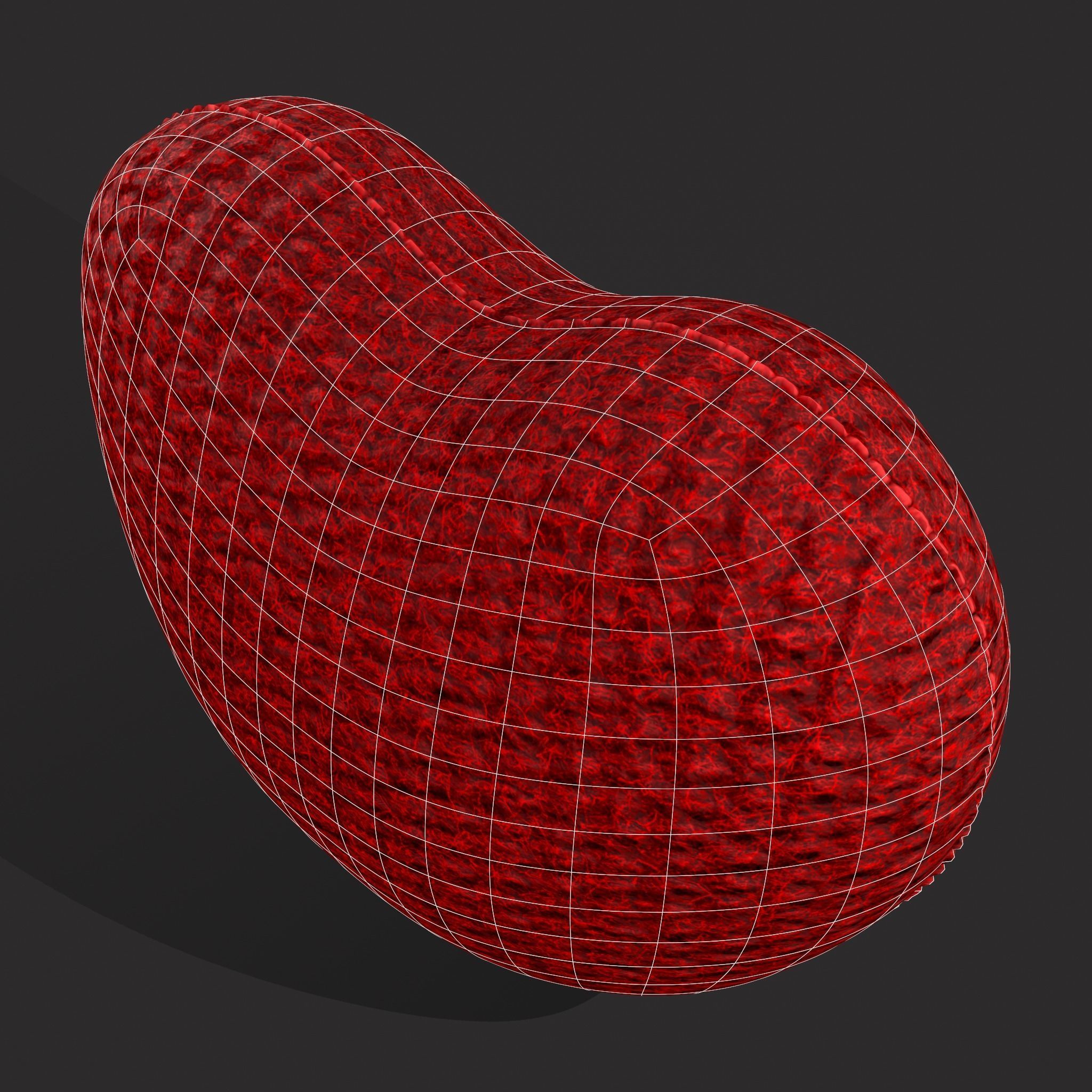 Knitted Heart Low-poly 3D model_16