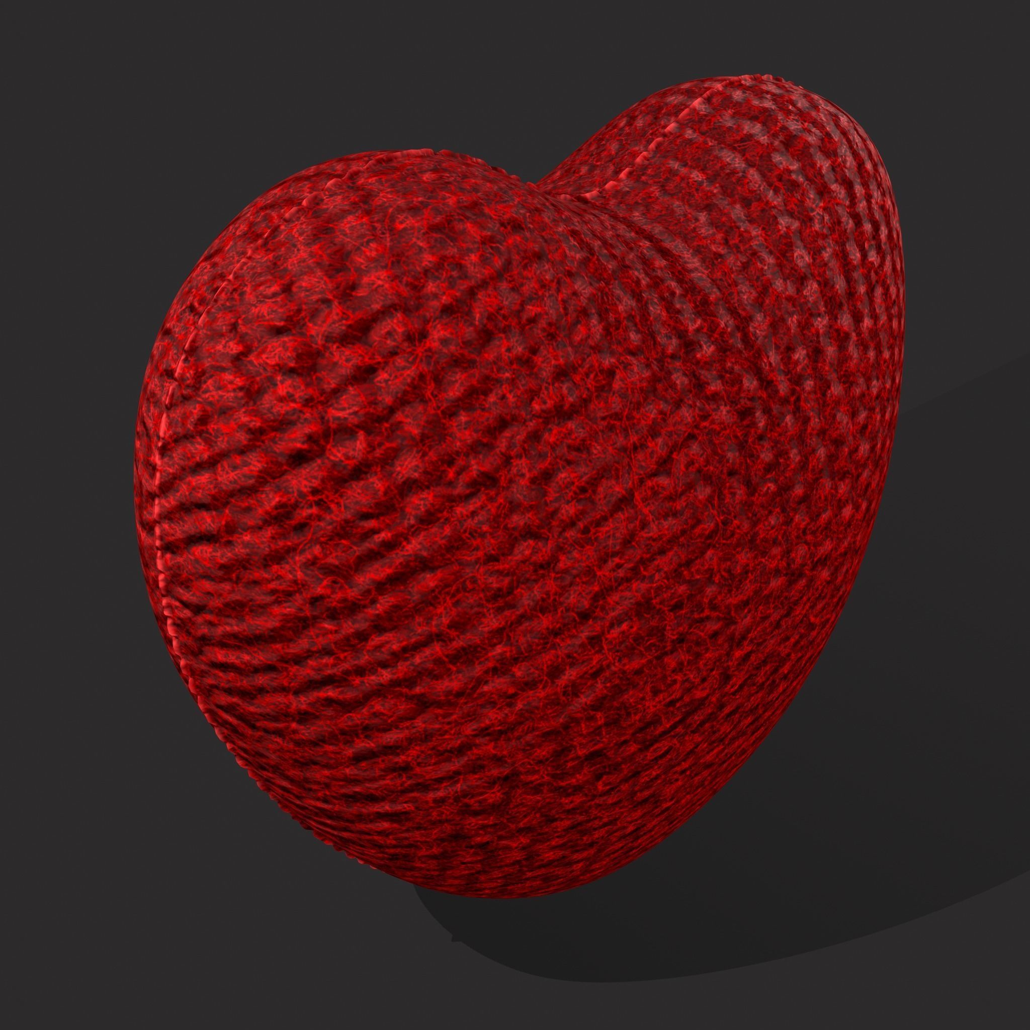 Knitted Heart Low-poly 3D model_13