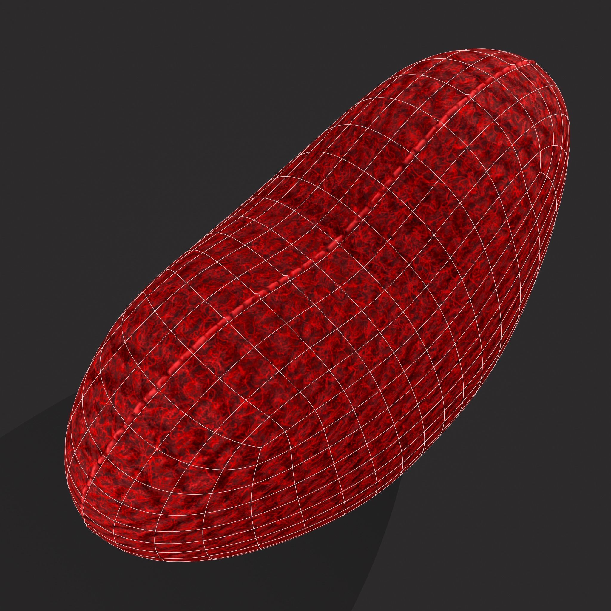 Knitted Heart Low-poly 3D model_10