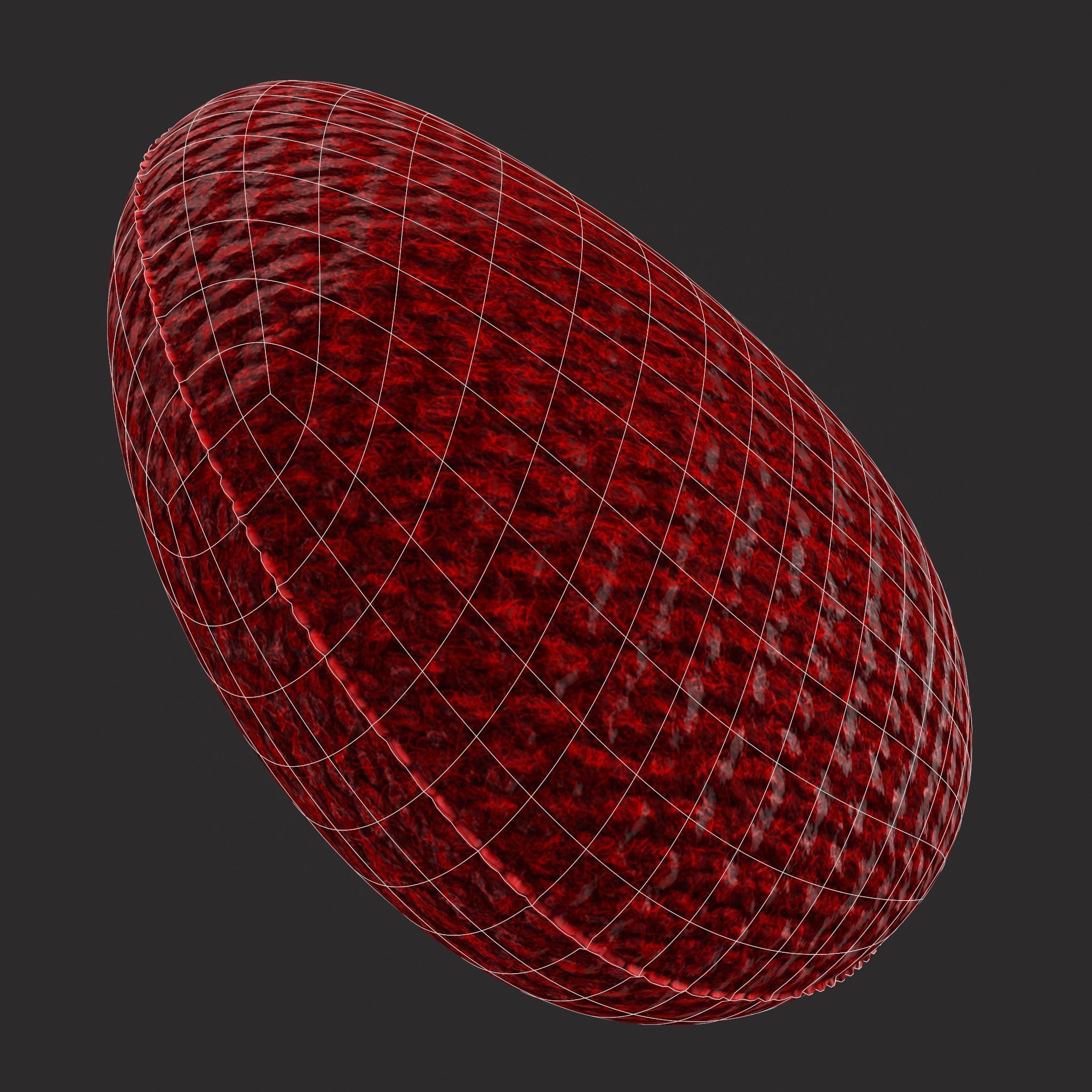 Knitted Heart Low-poly 3D model_12
