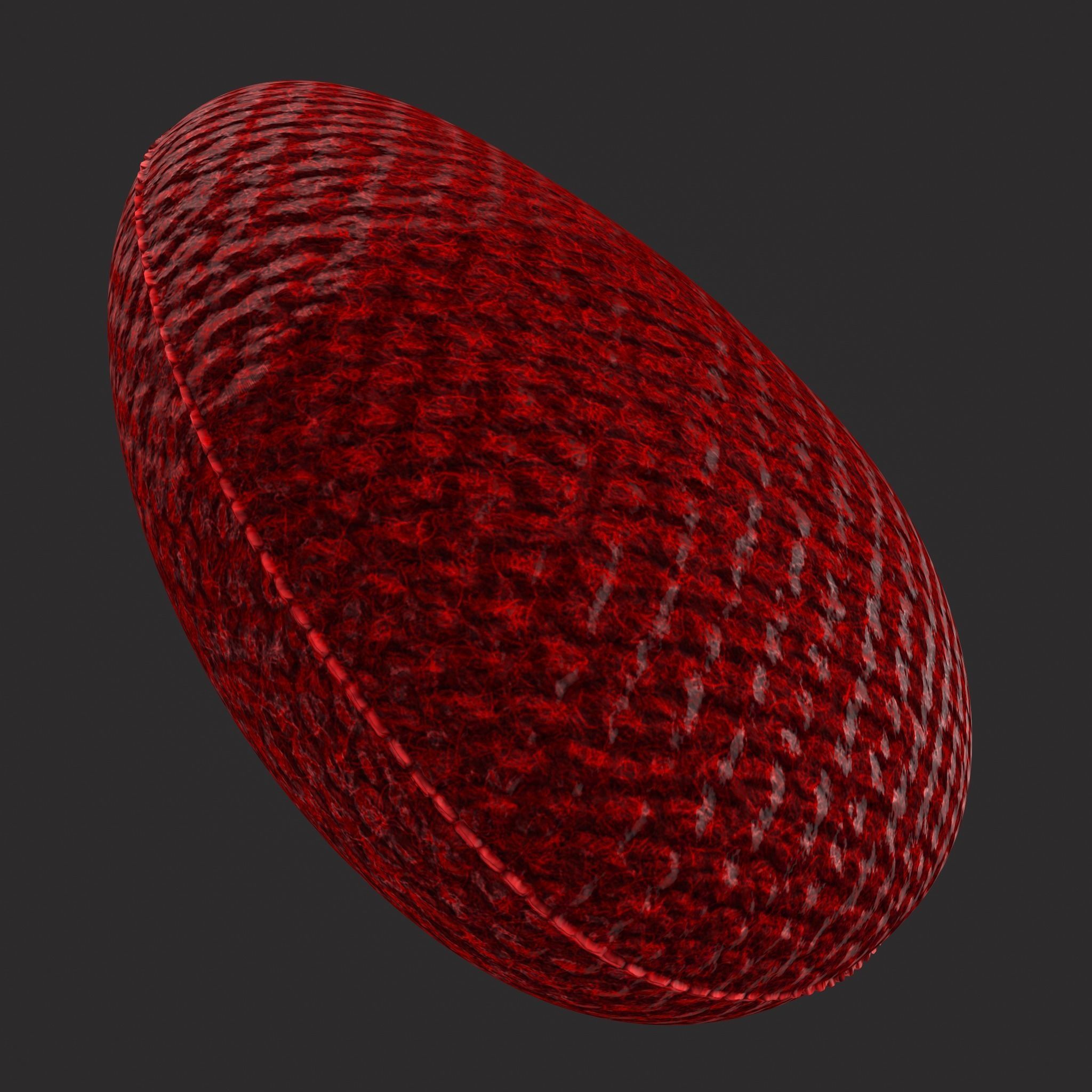 Knitted Heart Low-poly 3D model_11