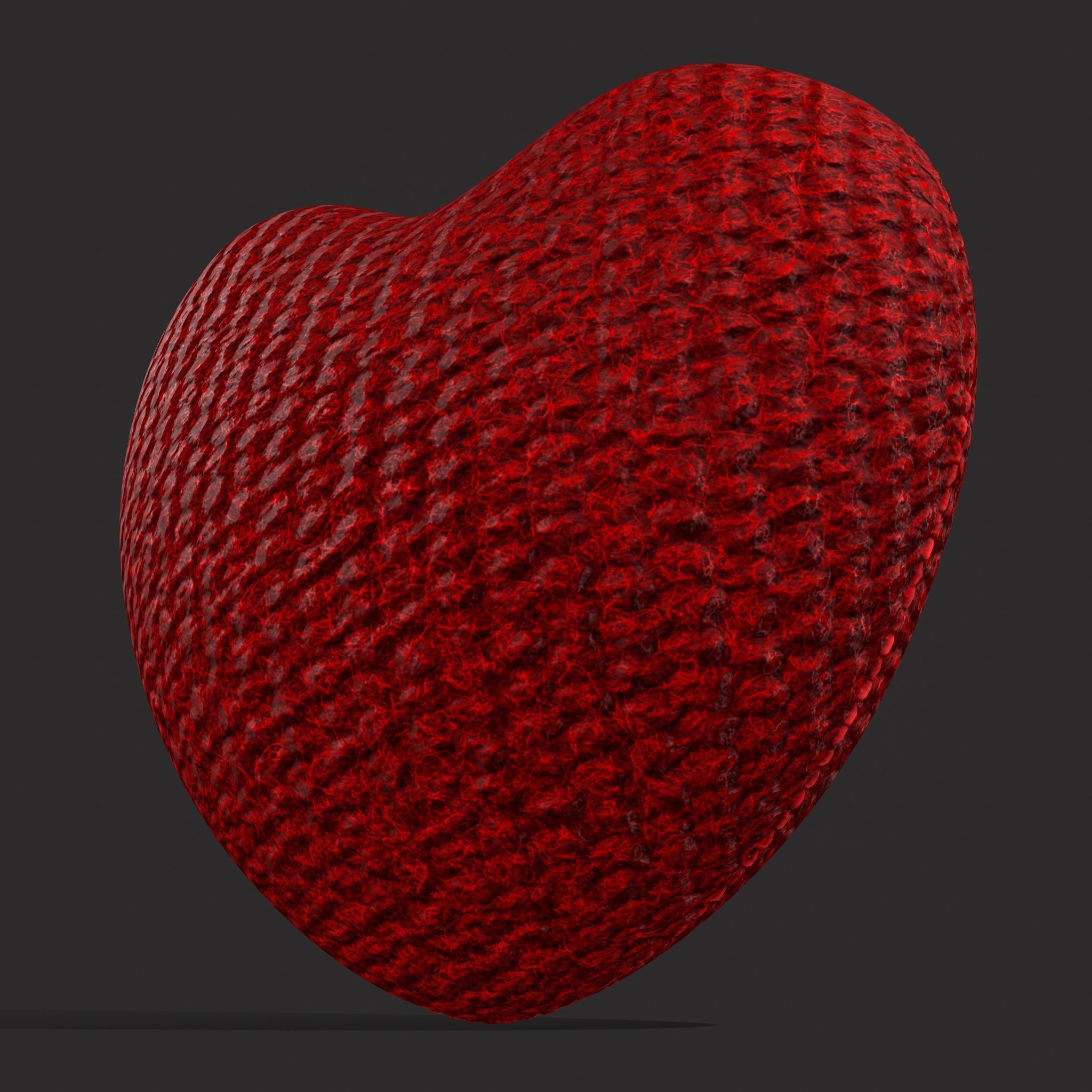 Knitted Heart Low-poly 3D model_19