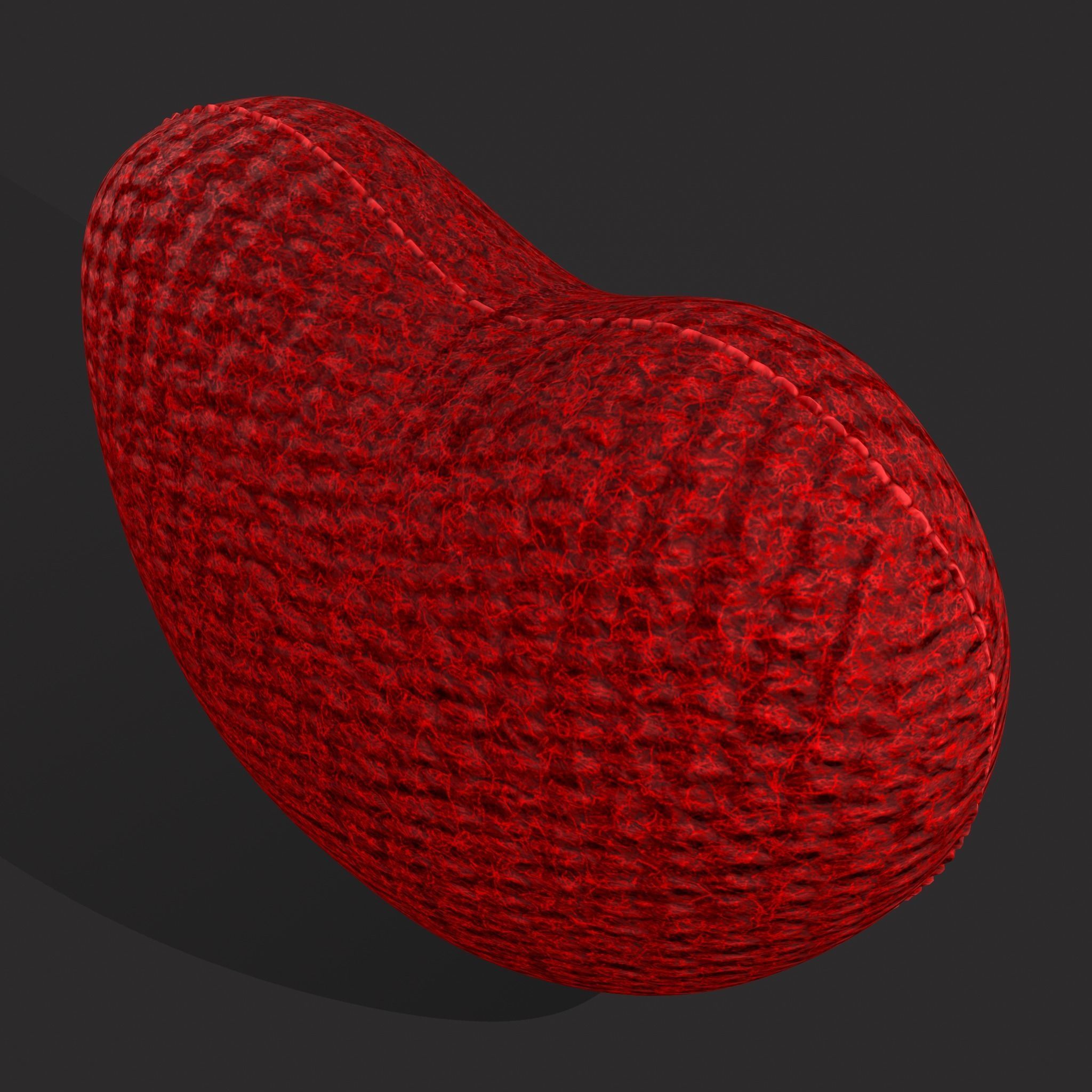 Knitted Heart Low-poly 3D model_15