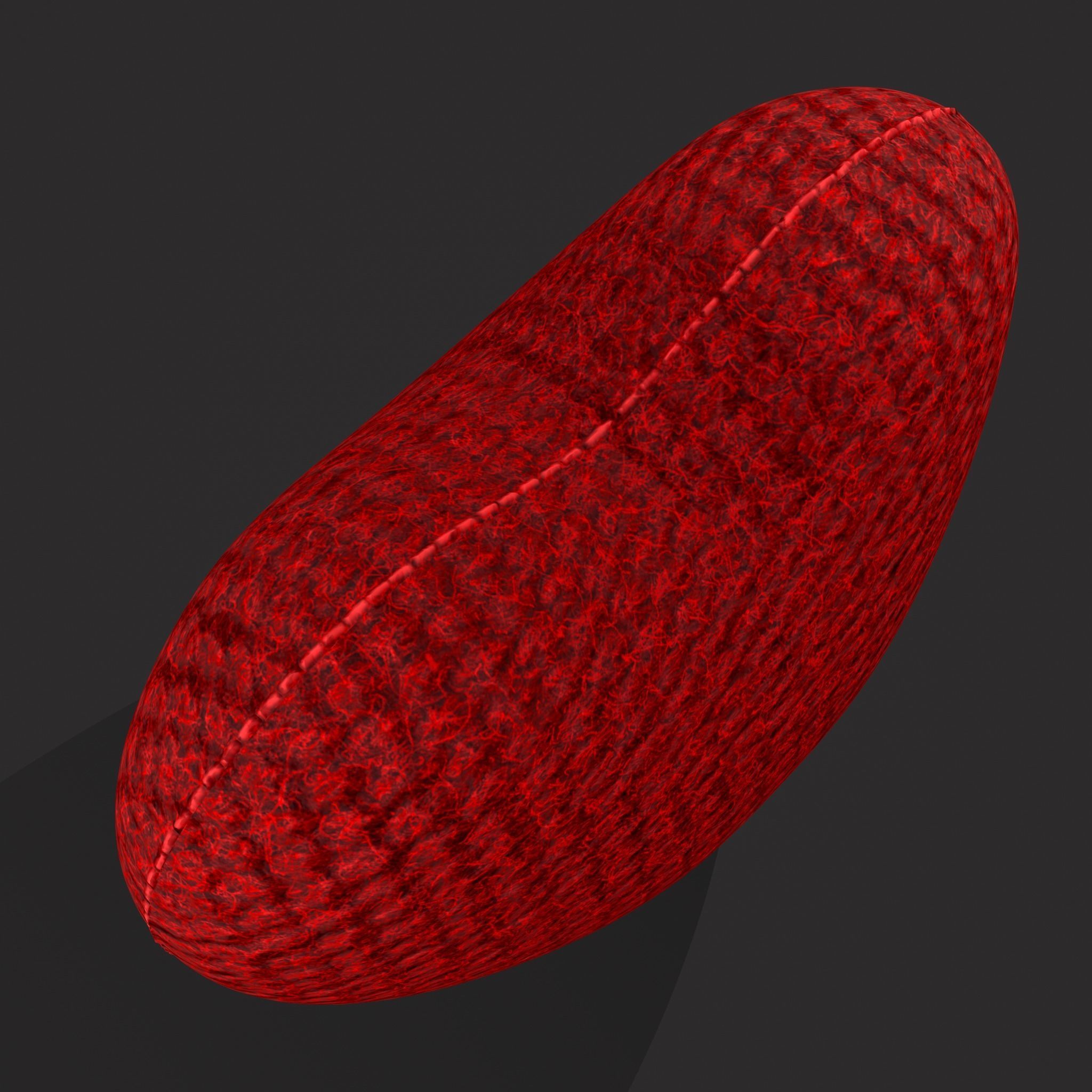 Knitted Heart Low-poly 3D model_9