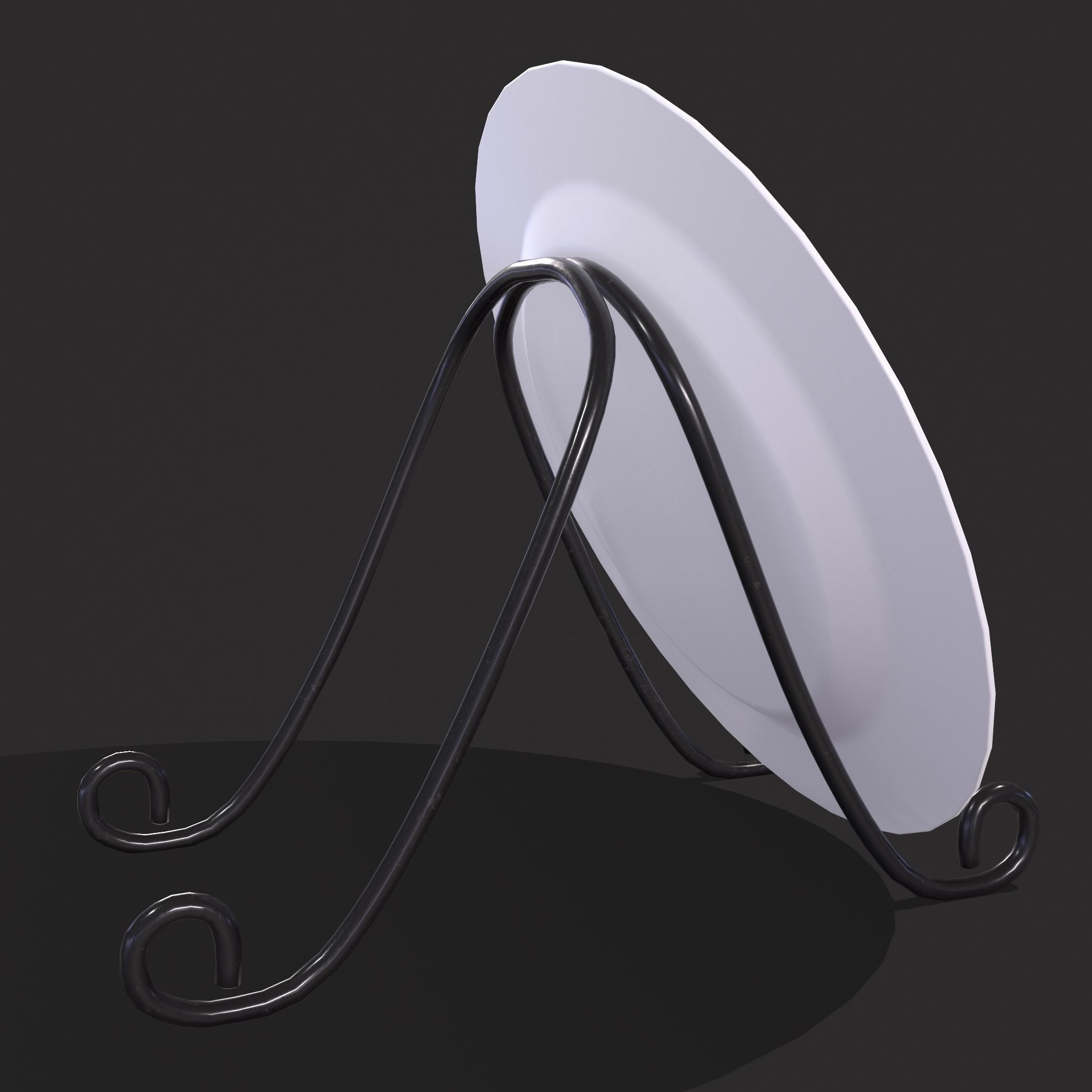 Valentines Day Decoration Plates Low-poly 3D model_13