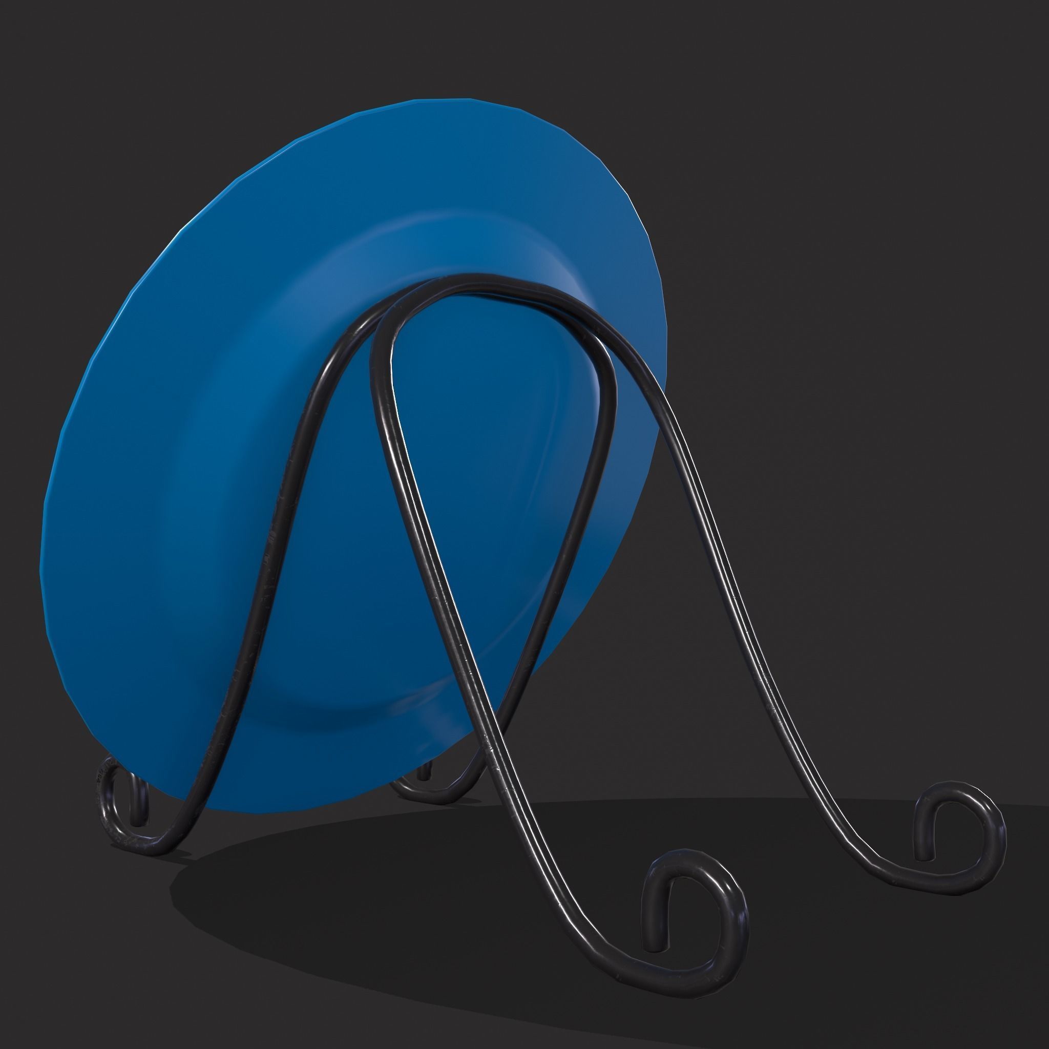 Valentines Day Decoration Plates Low-poly 3D model_9