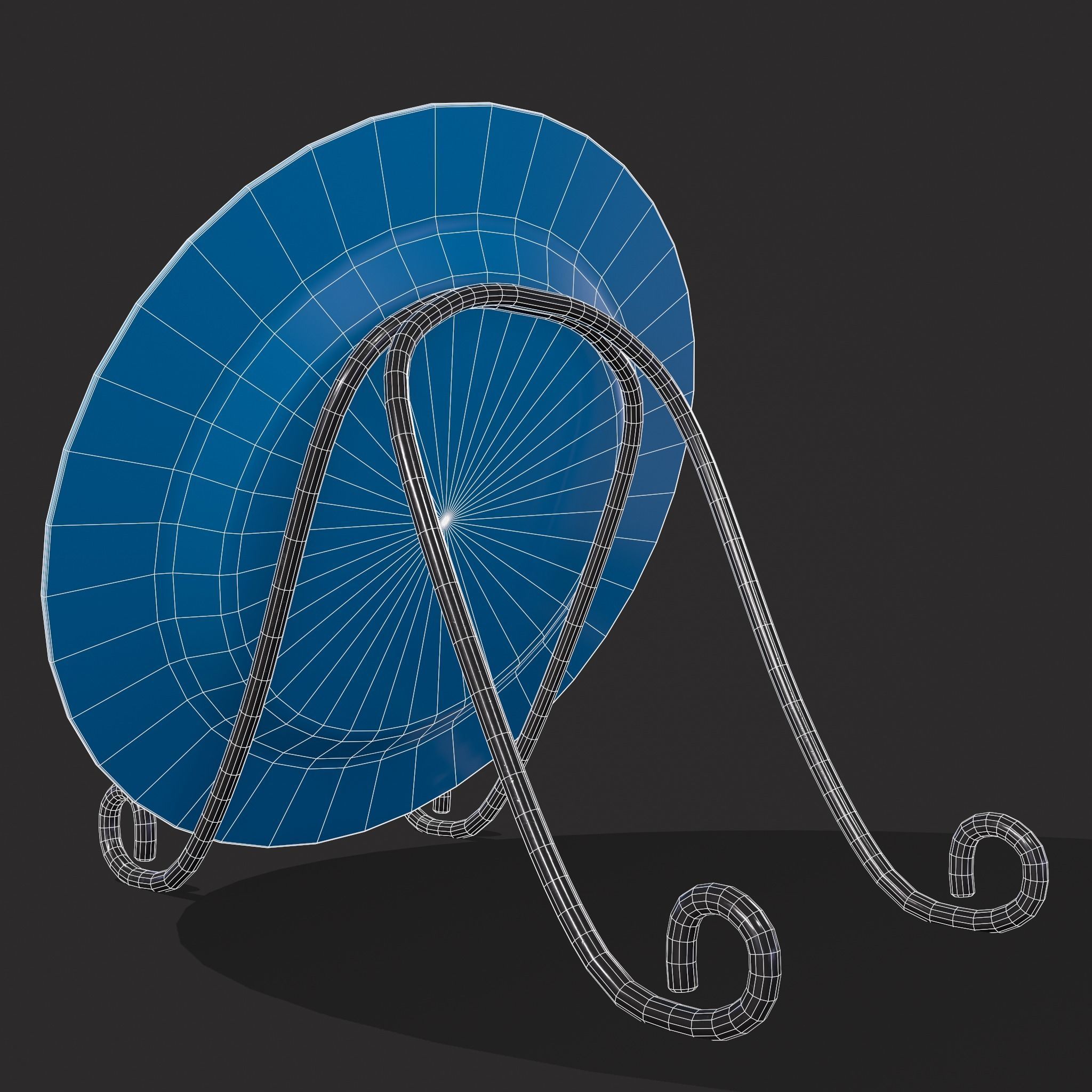 Valentines Day Decoration Plates Low-poly 3D model_10