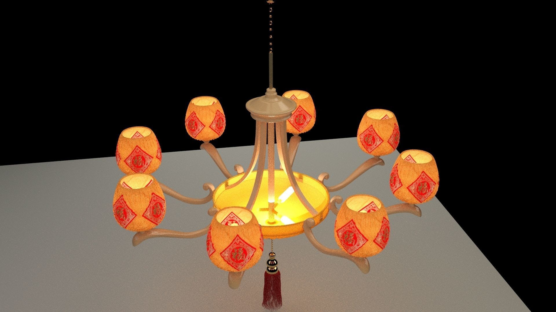 Chinese  lantern  3D model_4