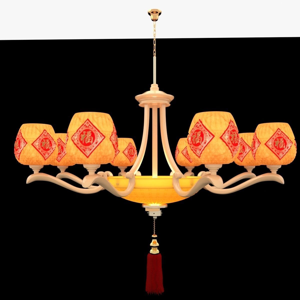Chinese  lantern  3D model_9