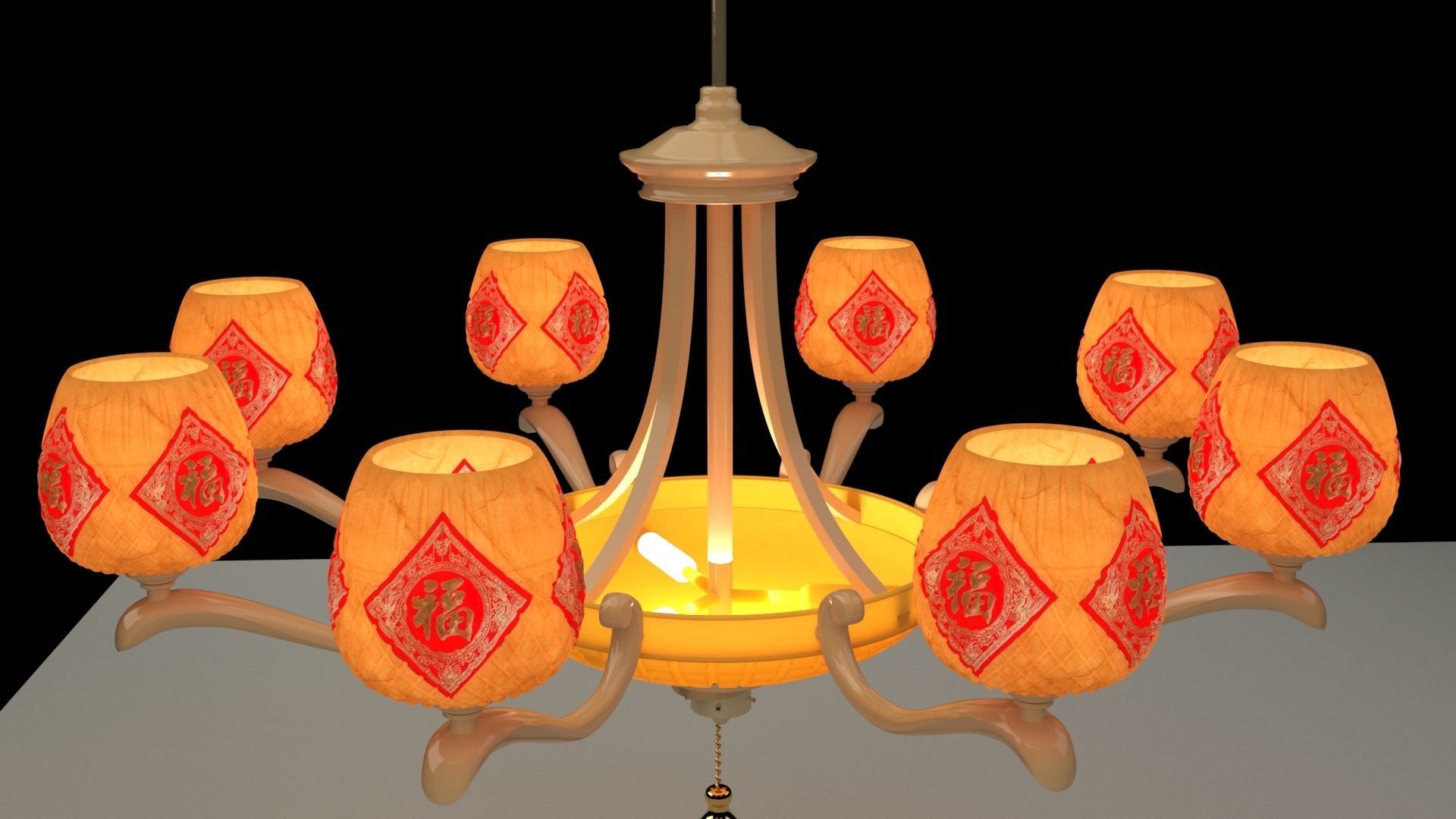 Chinese  lantern  3D model_2