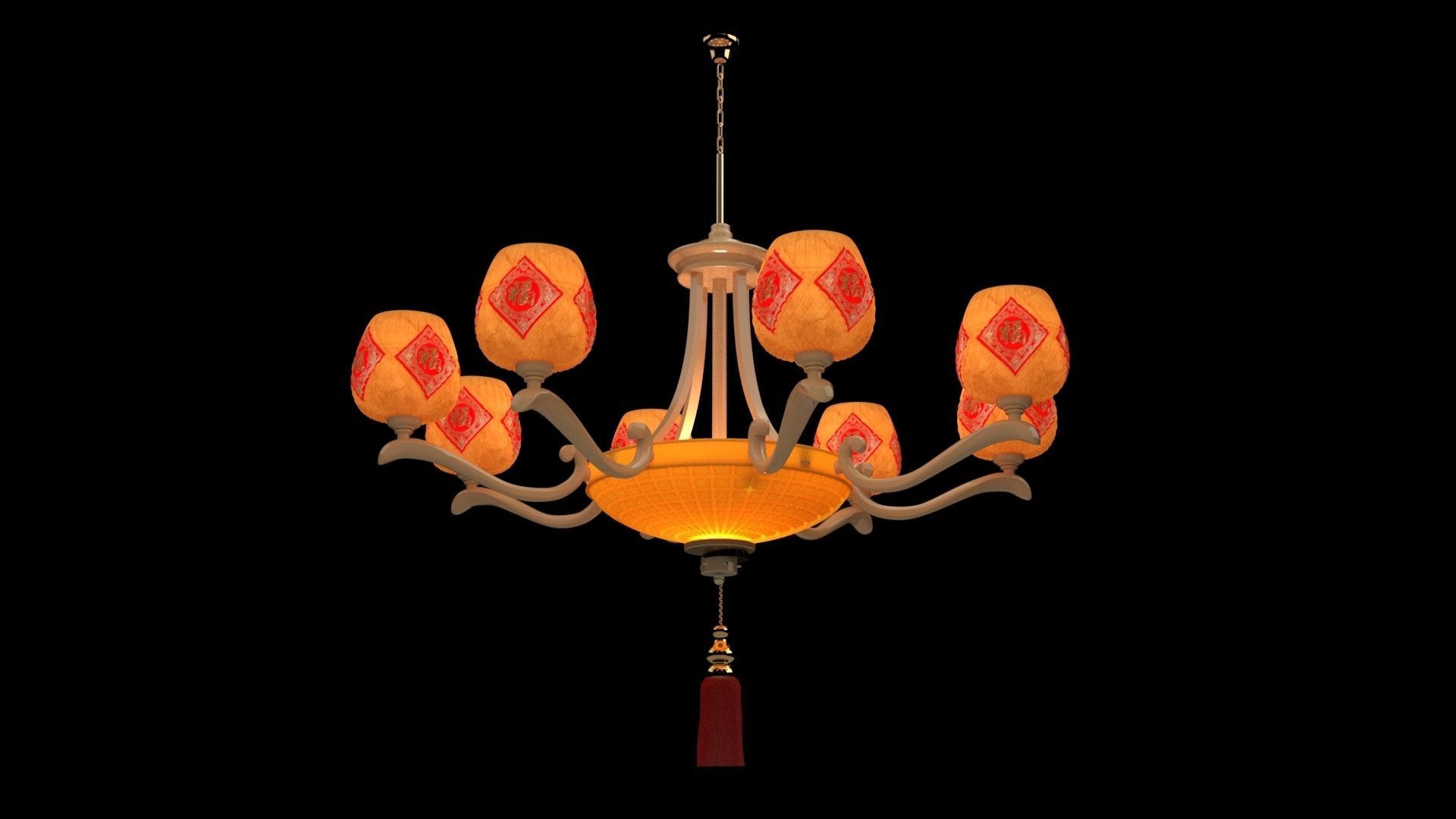 Chinese  lantern  3D model_3