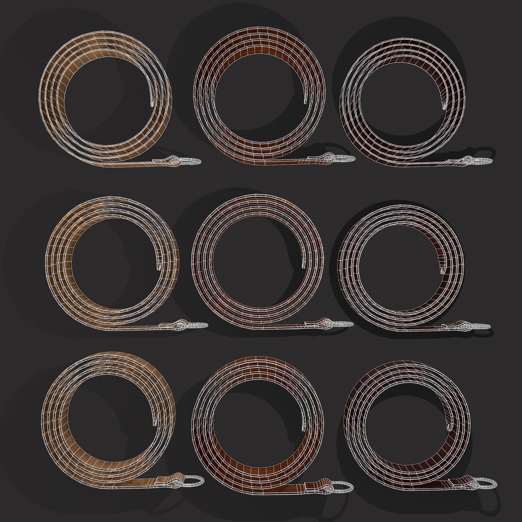 Iron Ring Belt  Low-poly 3D model_6