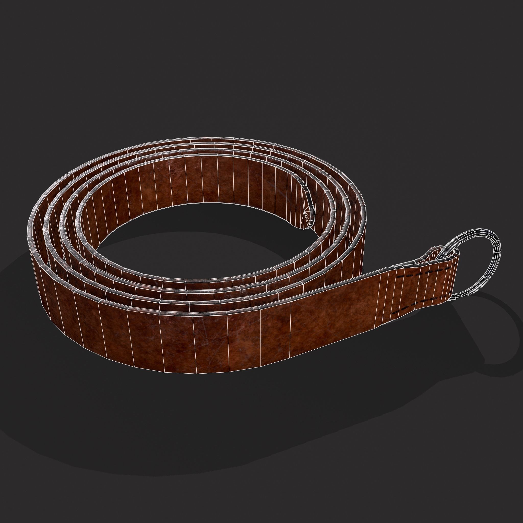 Iron Ring Belt  Low-poly 3D model_22