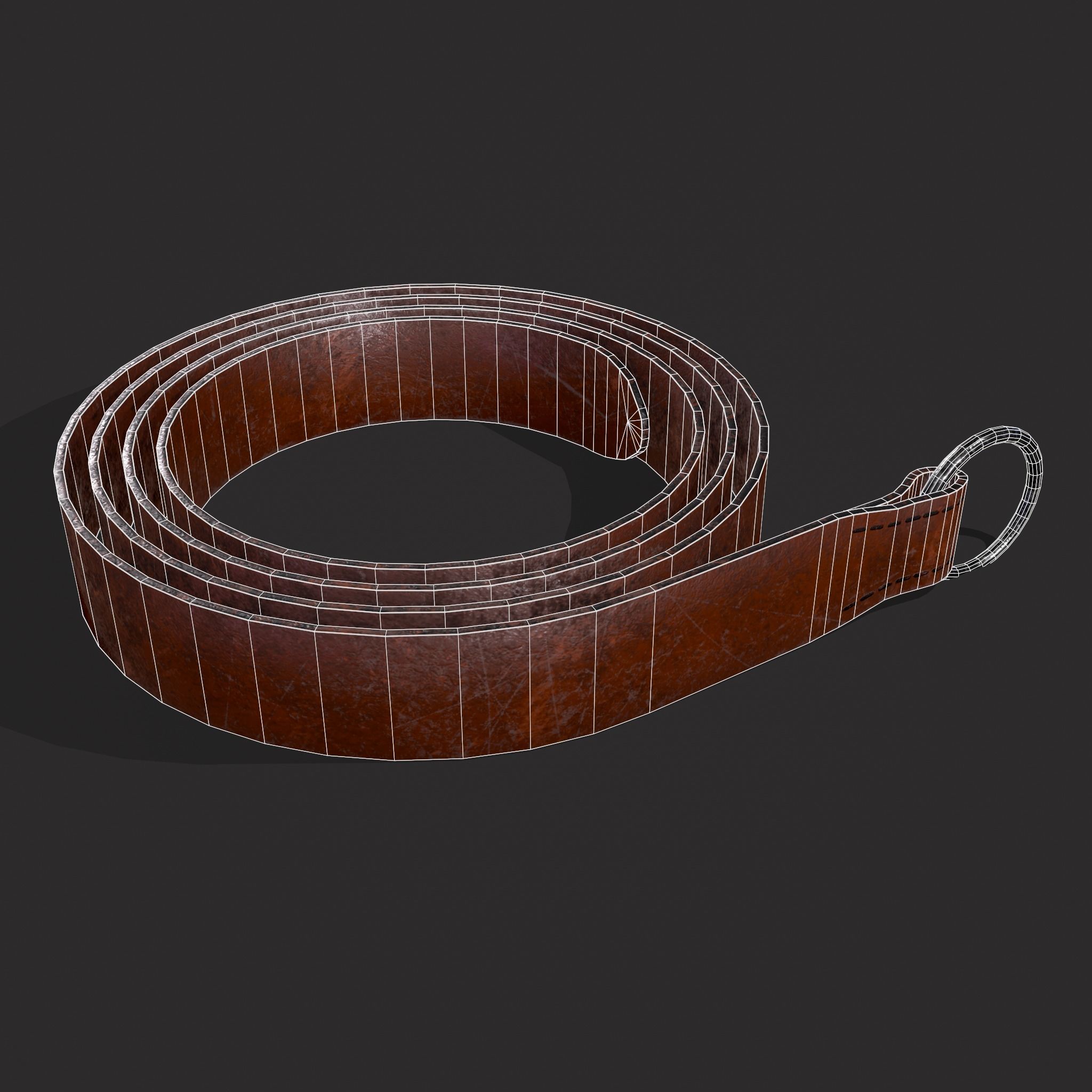 Iron Ring Belt  Low-poly 3D model_24