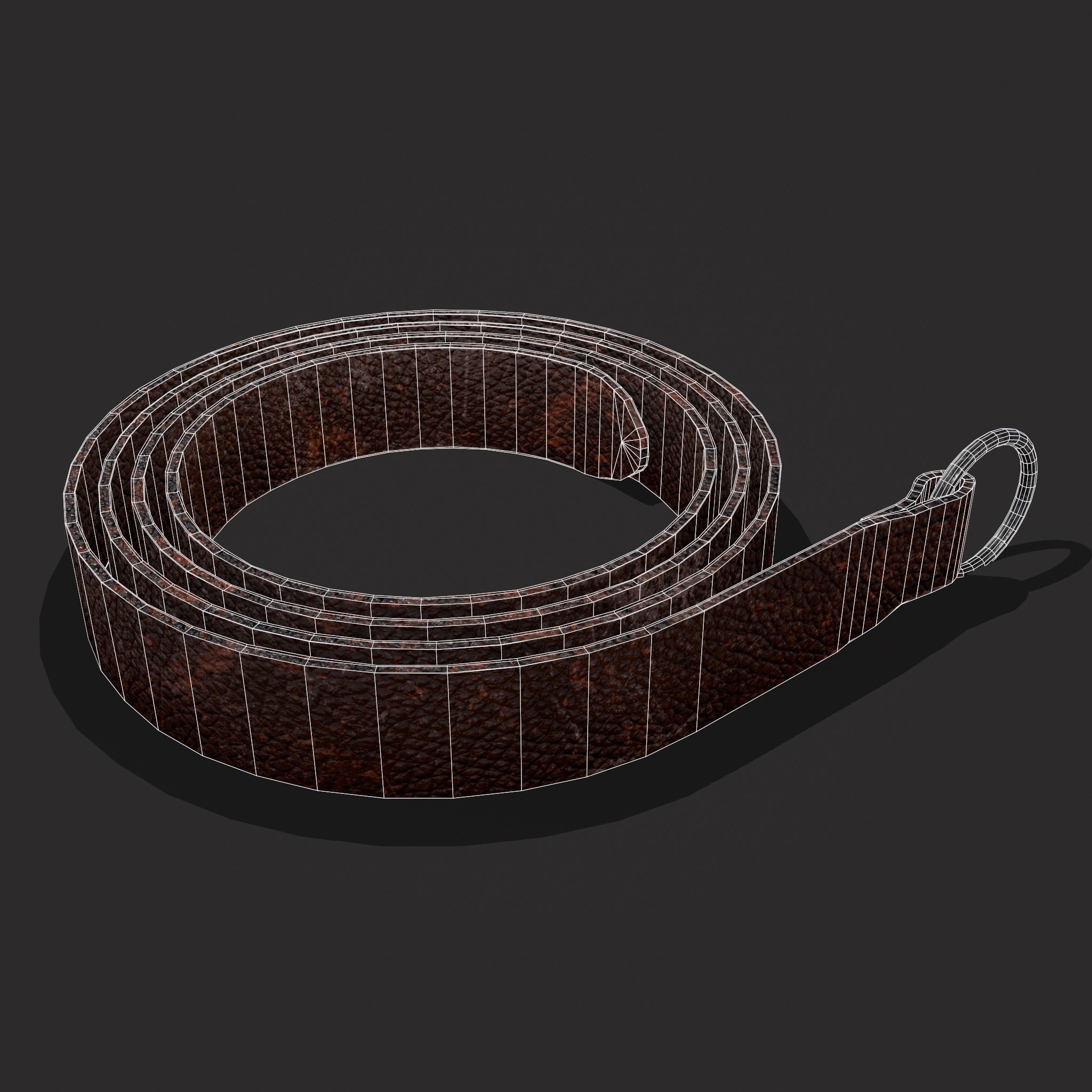 Iron Ring Belt  Low-poly 3D model_16