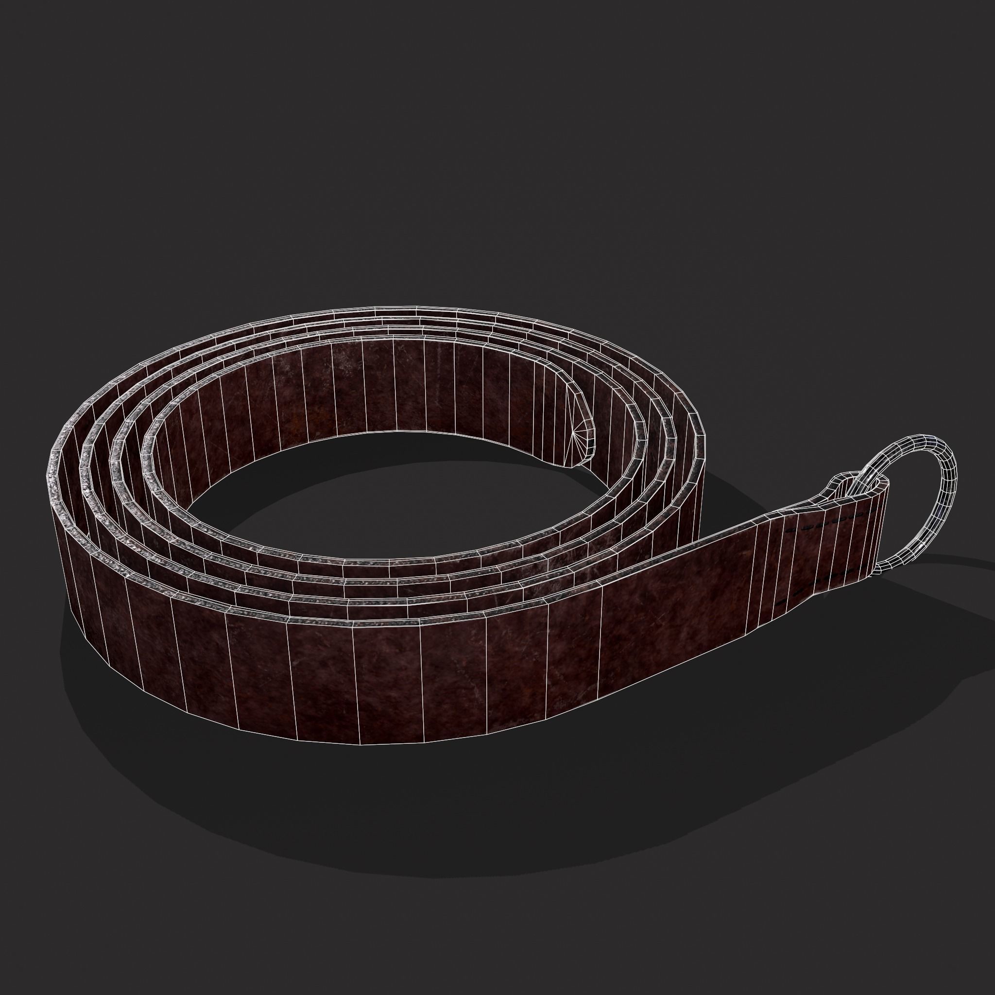 Iron Ring Belt  Low-poly 3D model_4
