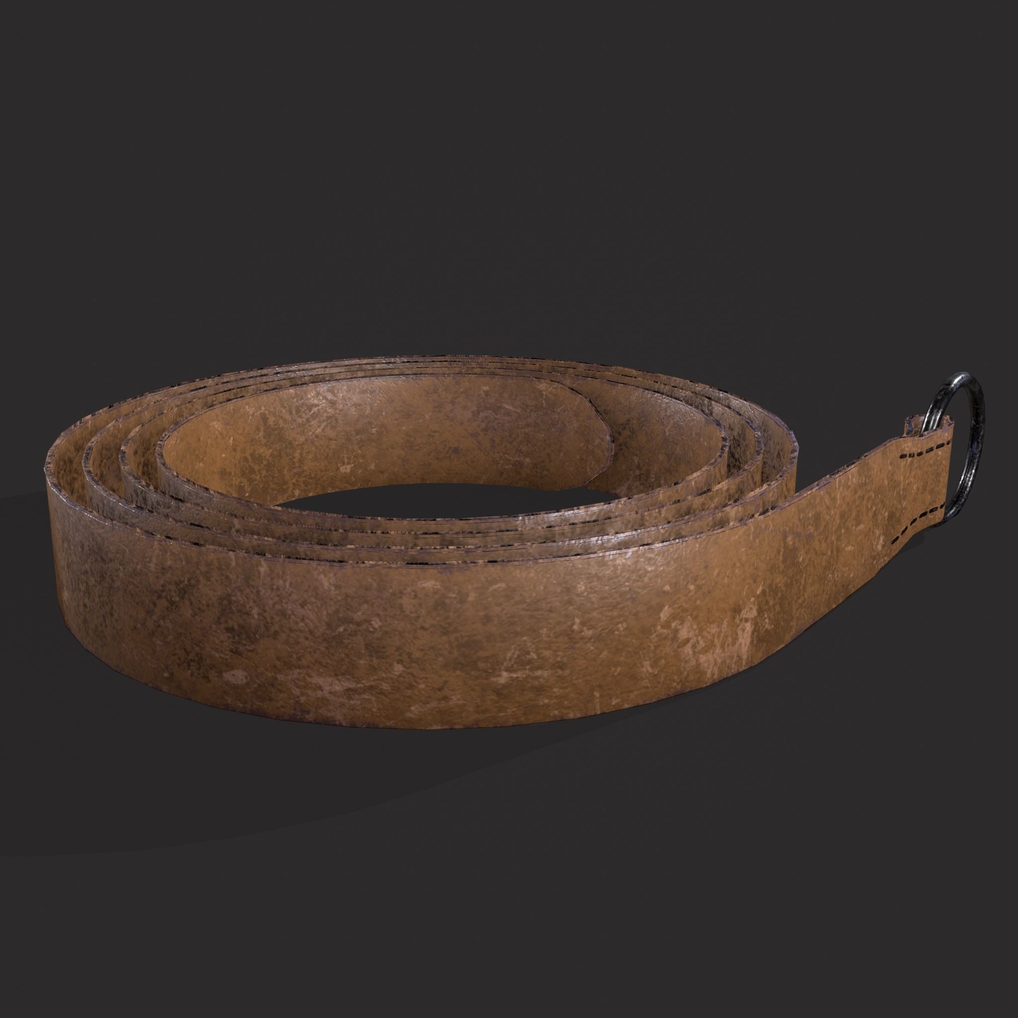Iron Ring Belt  Low-poly 3D model_9