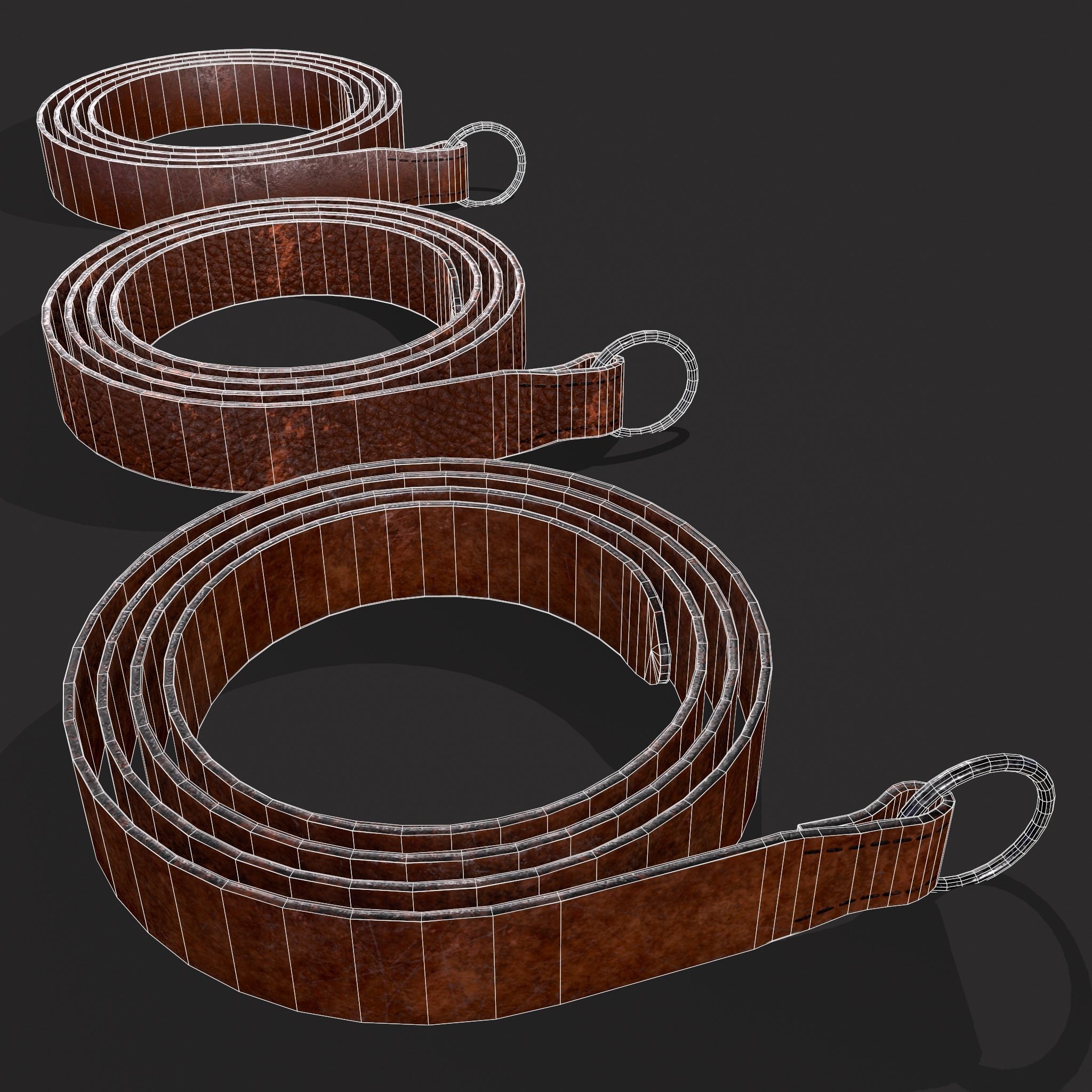 Iron Ring Belt  Low-poly 3D model_20
