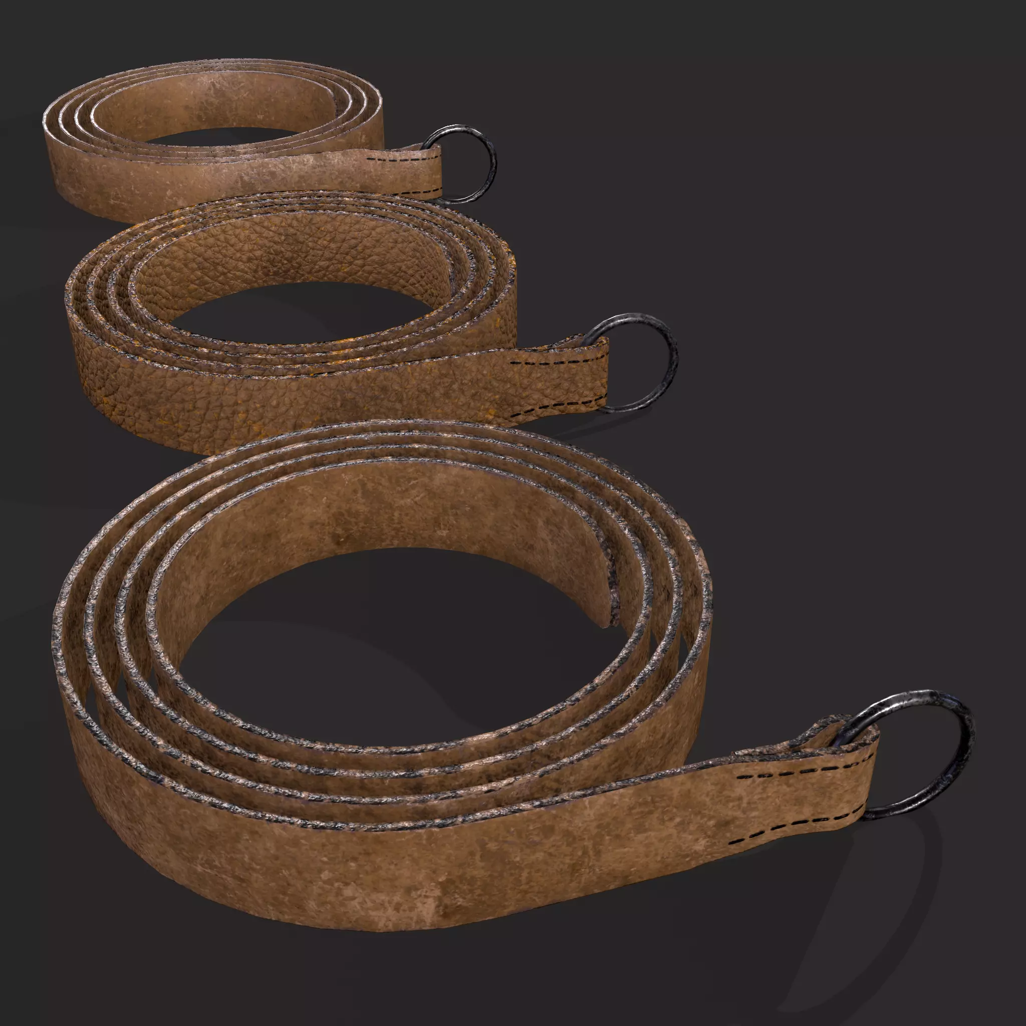 Iron Ring Belt  Low-poly 3D model_0