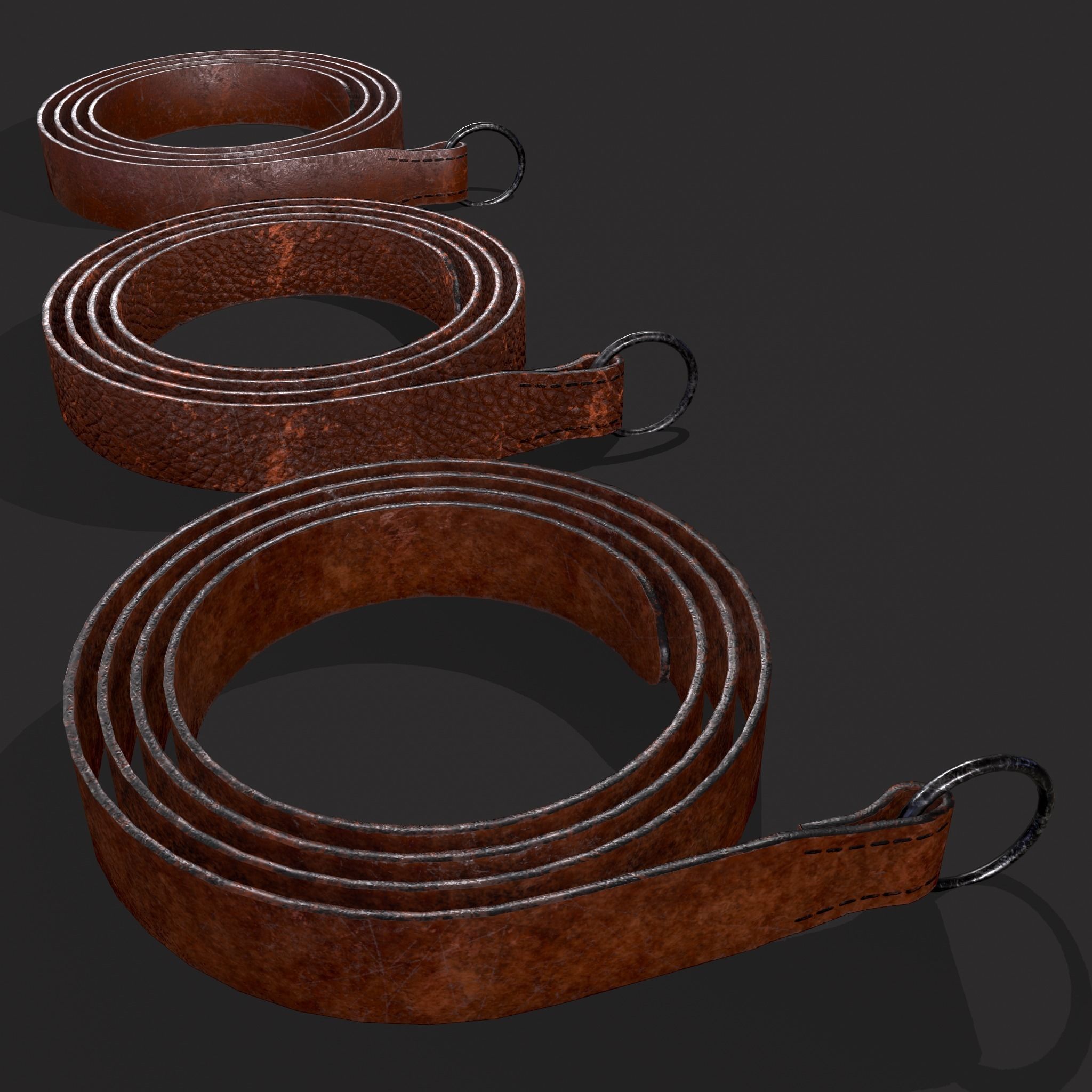 Iron Ring Belt  Low-poly 3D model_19