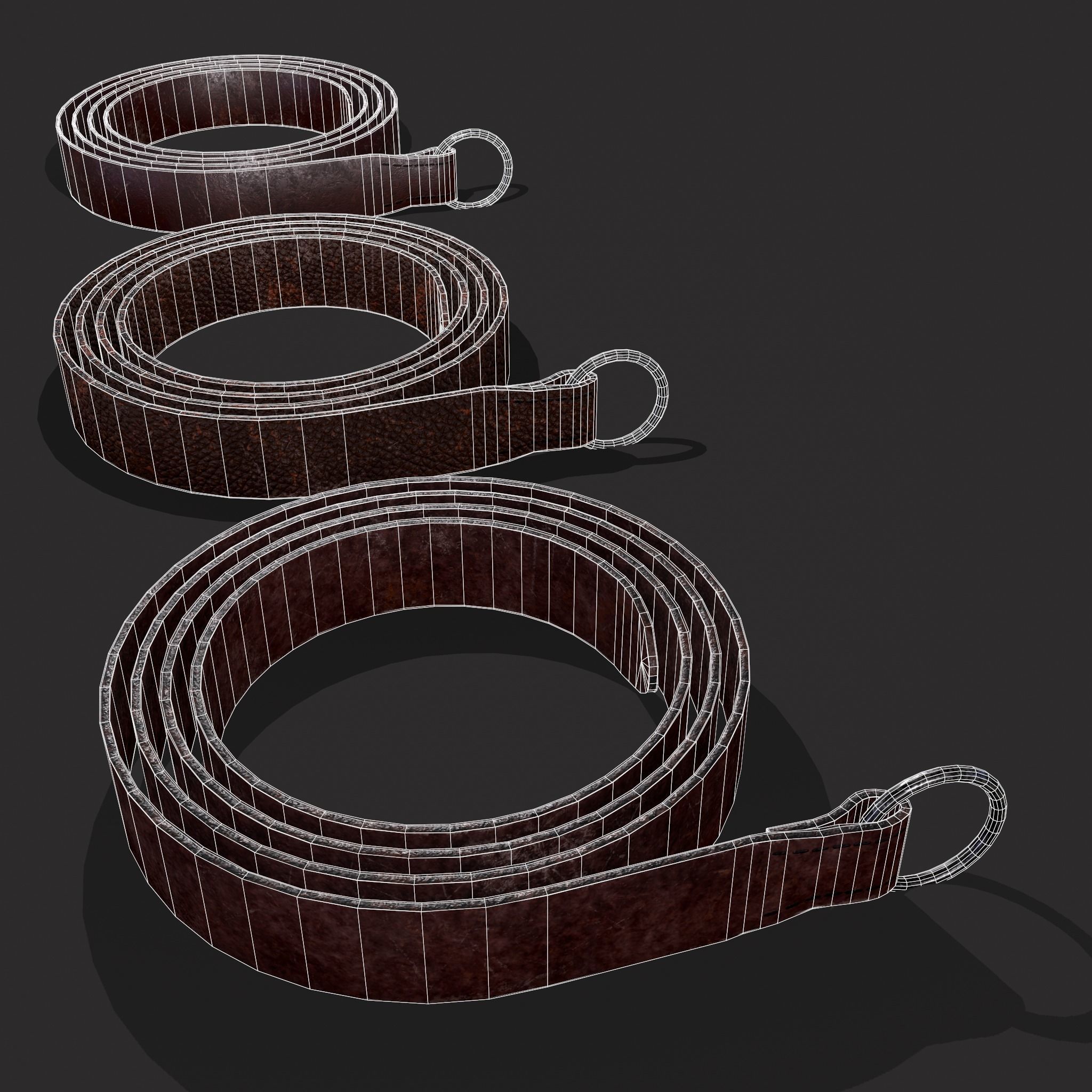 Iron Ring Belt  Low-poly 3D model_14