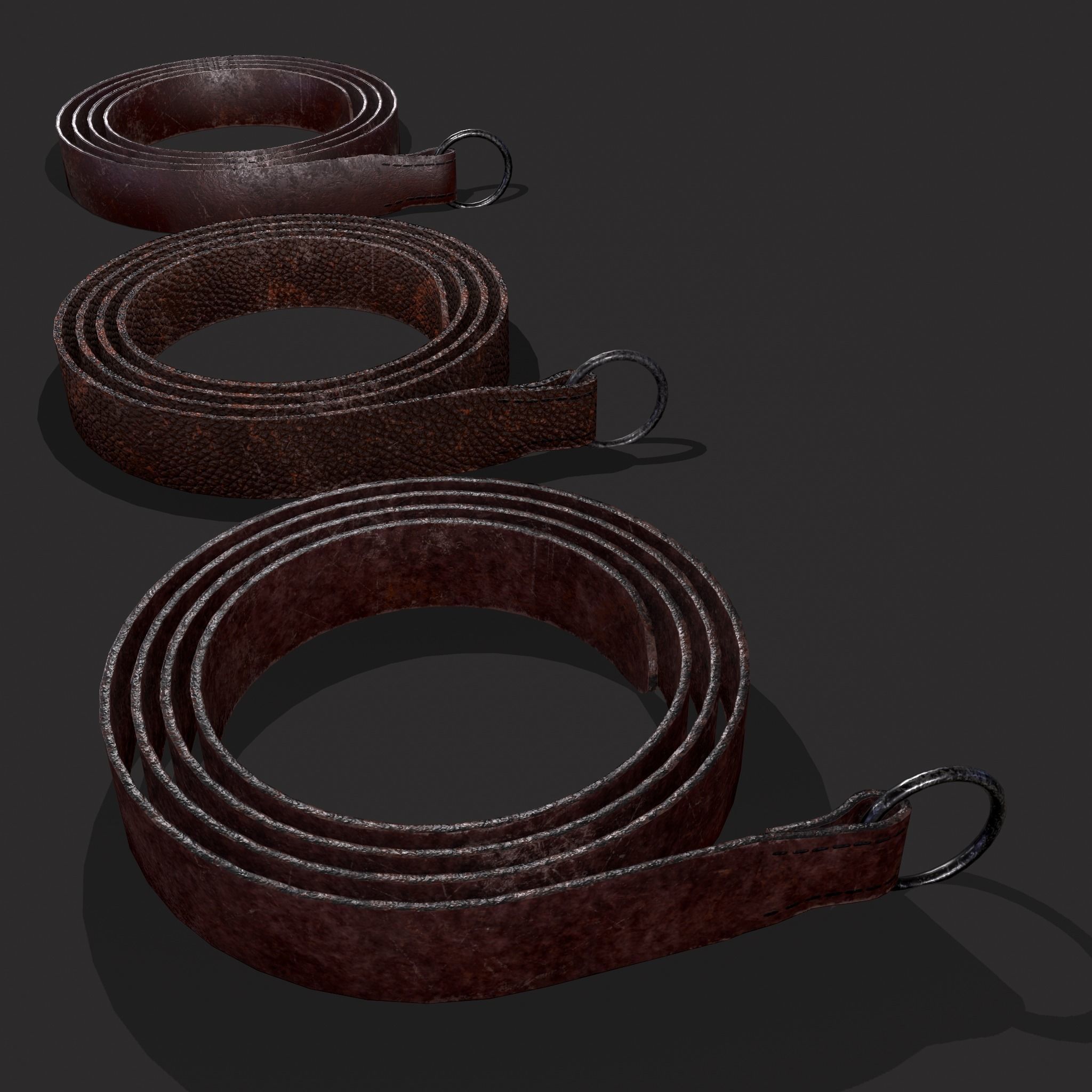 Iron Ring Belt  Low-poly 3D model_13