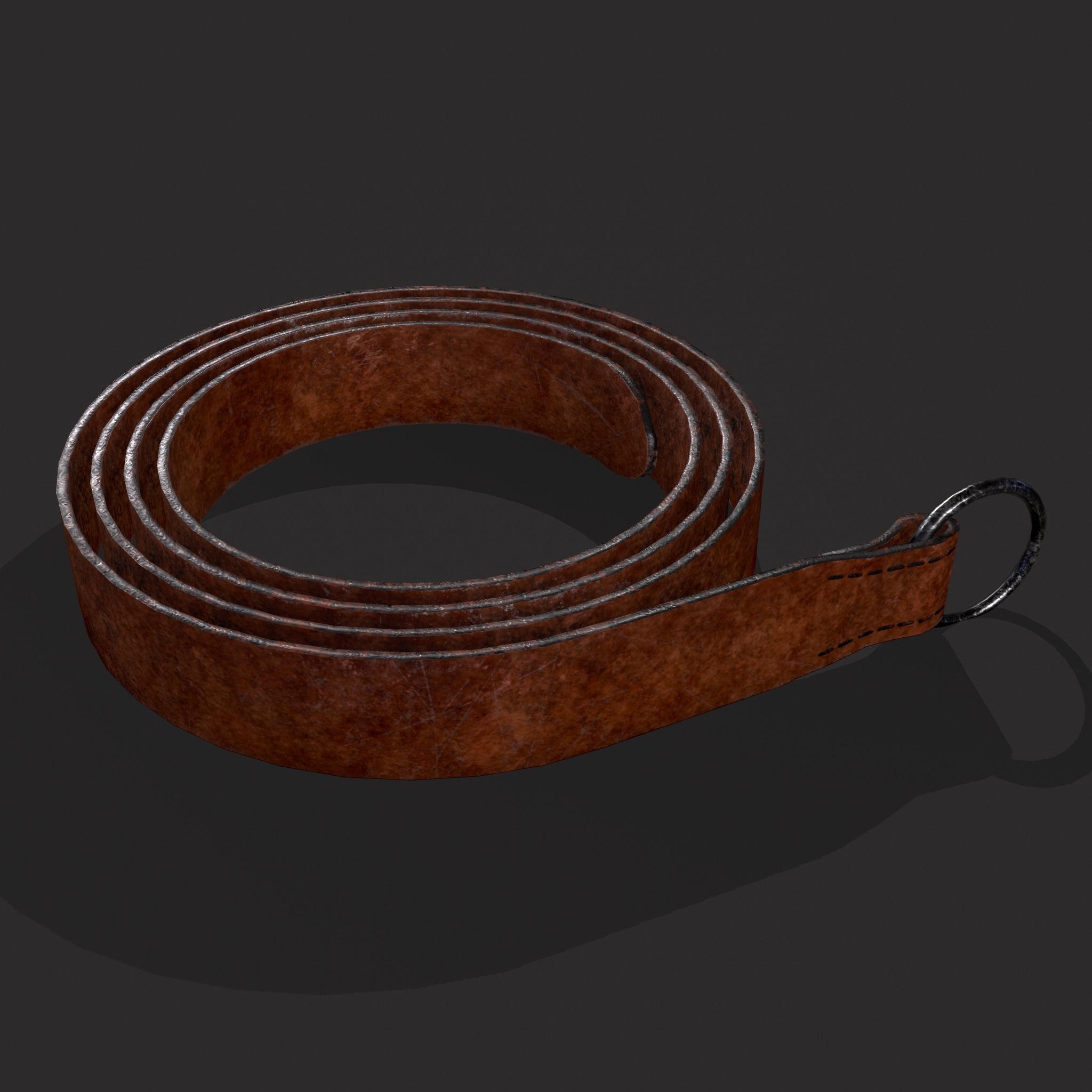 Iron Ring Belt  Low-poly 3D model_21