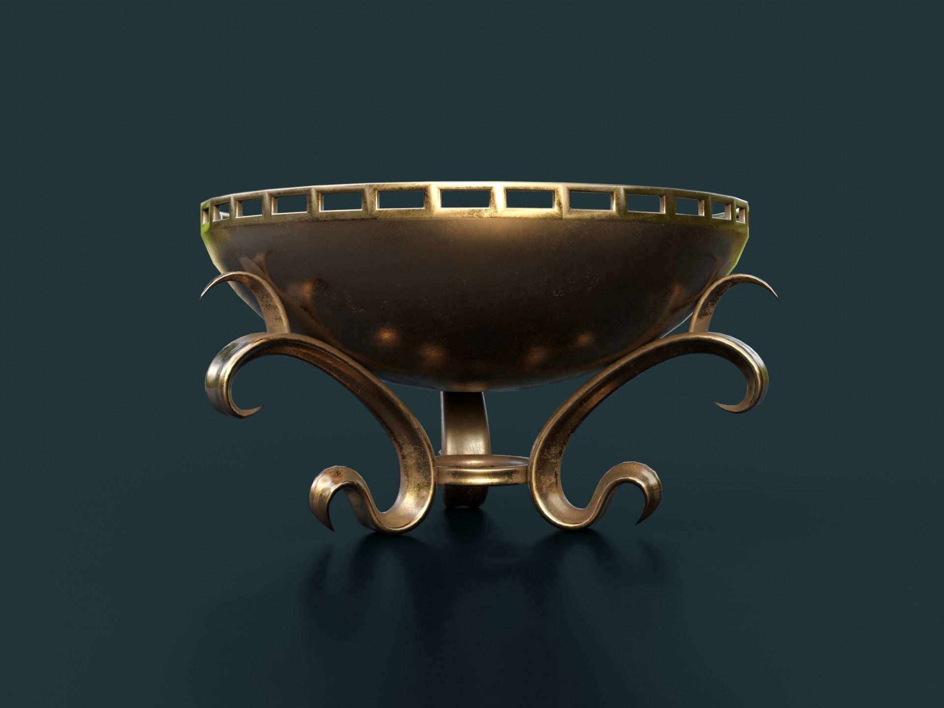 Ancient Temple Building Set Low-poly 3D model_27