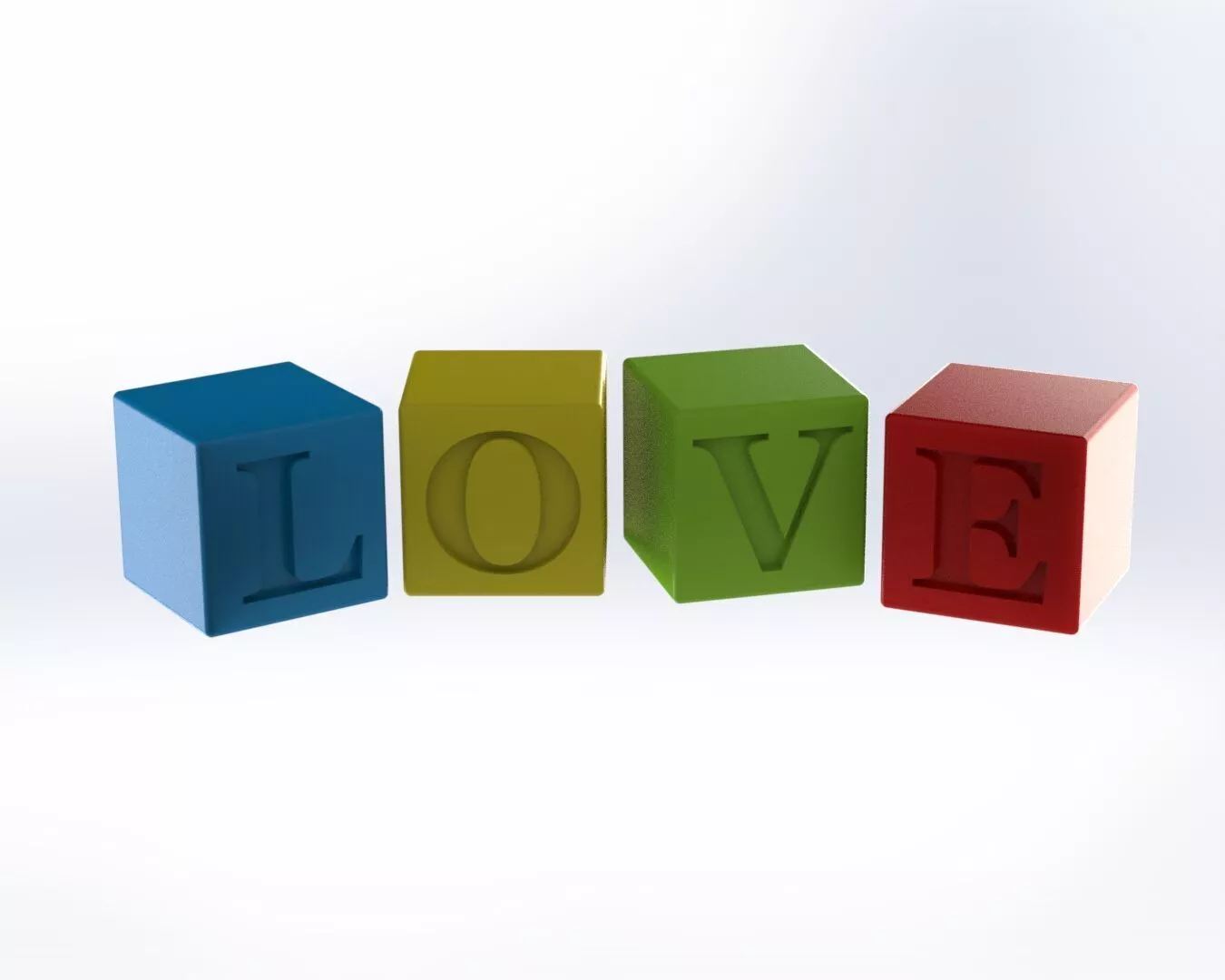 LOVE CUBES VALENTINE DAY 3D print model