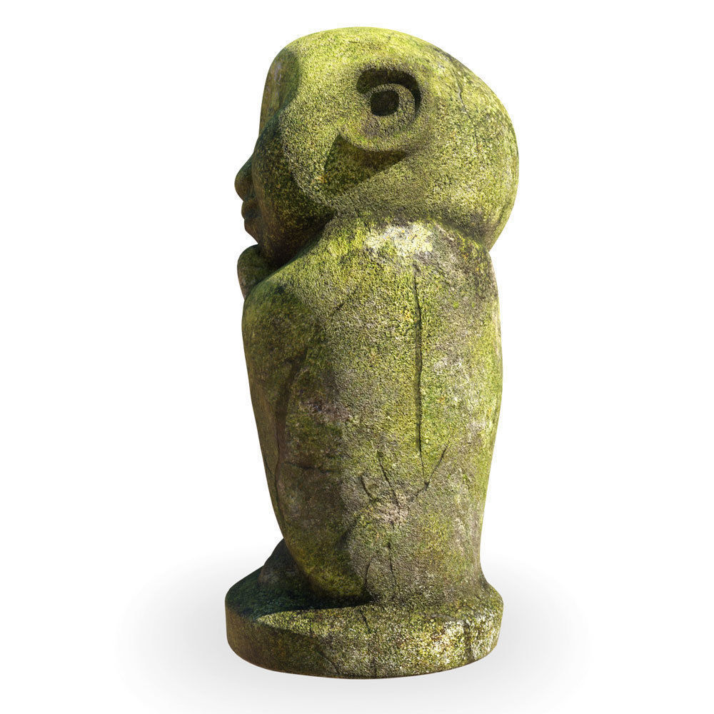 Decorative monk sculpture 3D model_2