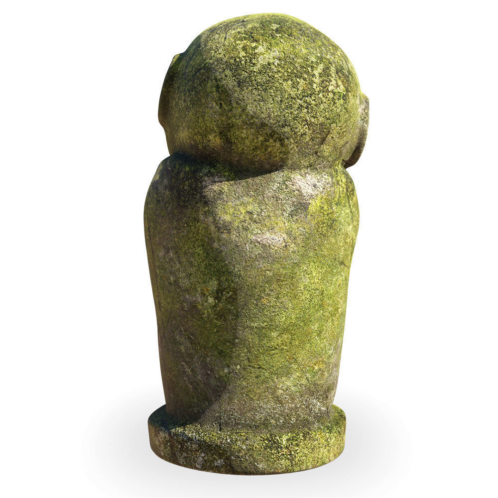 Decorative monk sculpture 3D model_3