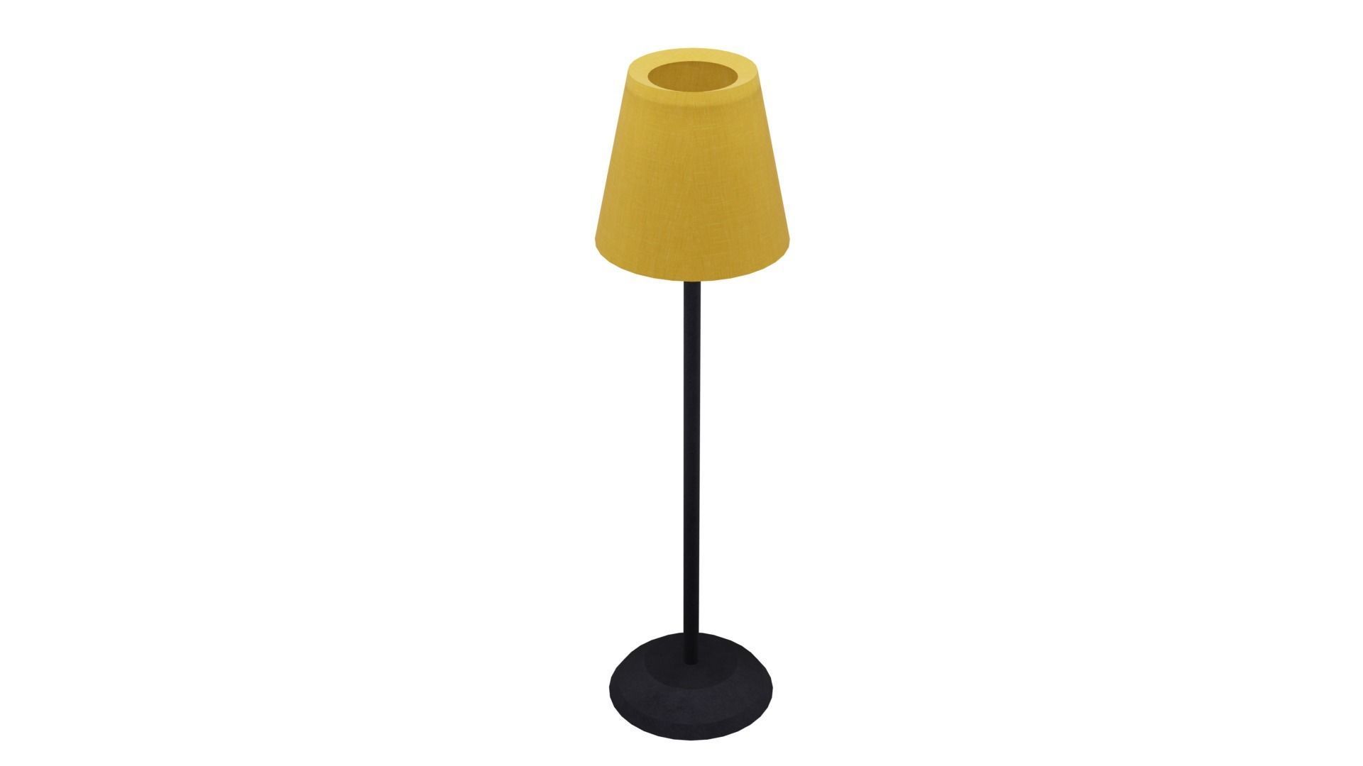 Yellow Floor Lamp Free low-poly 3D model_2