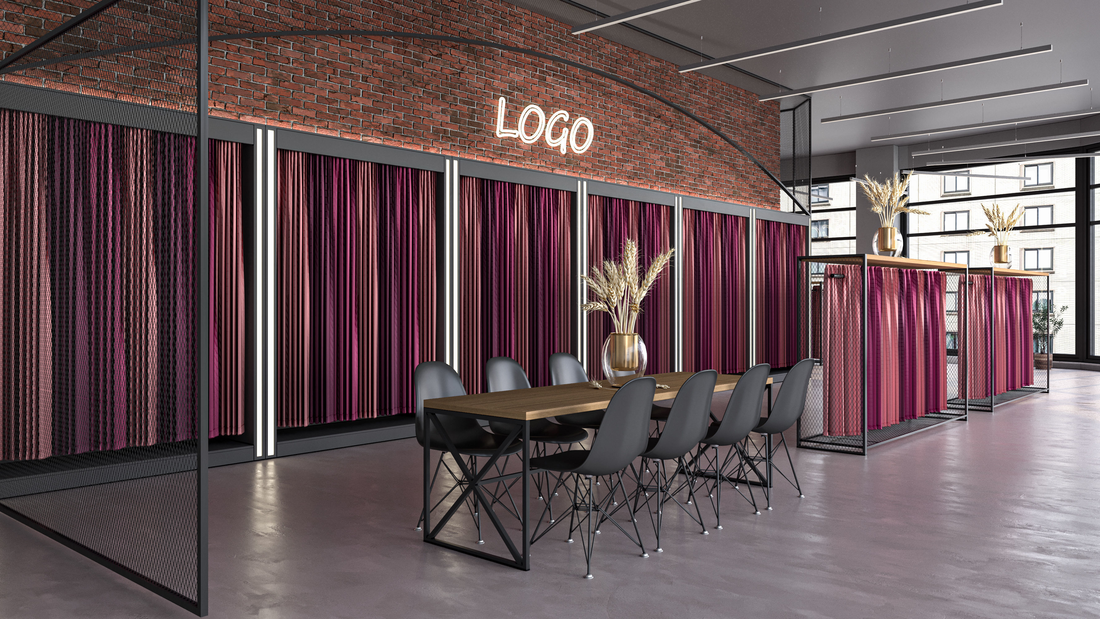 Textile Showroom Design 3D model_3