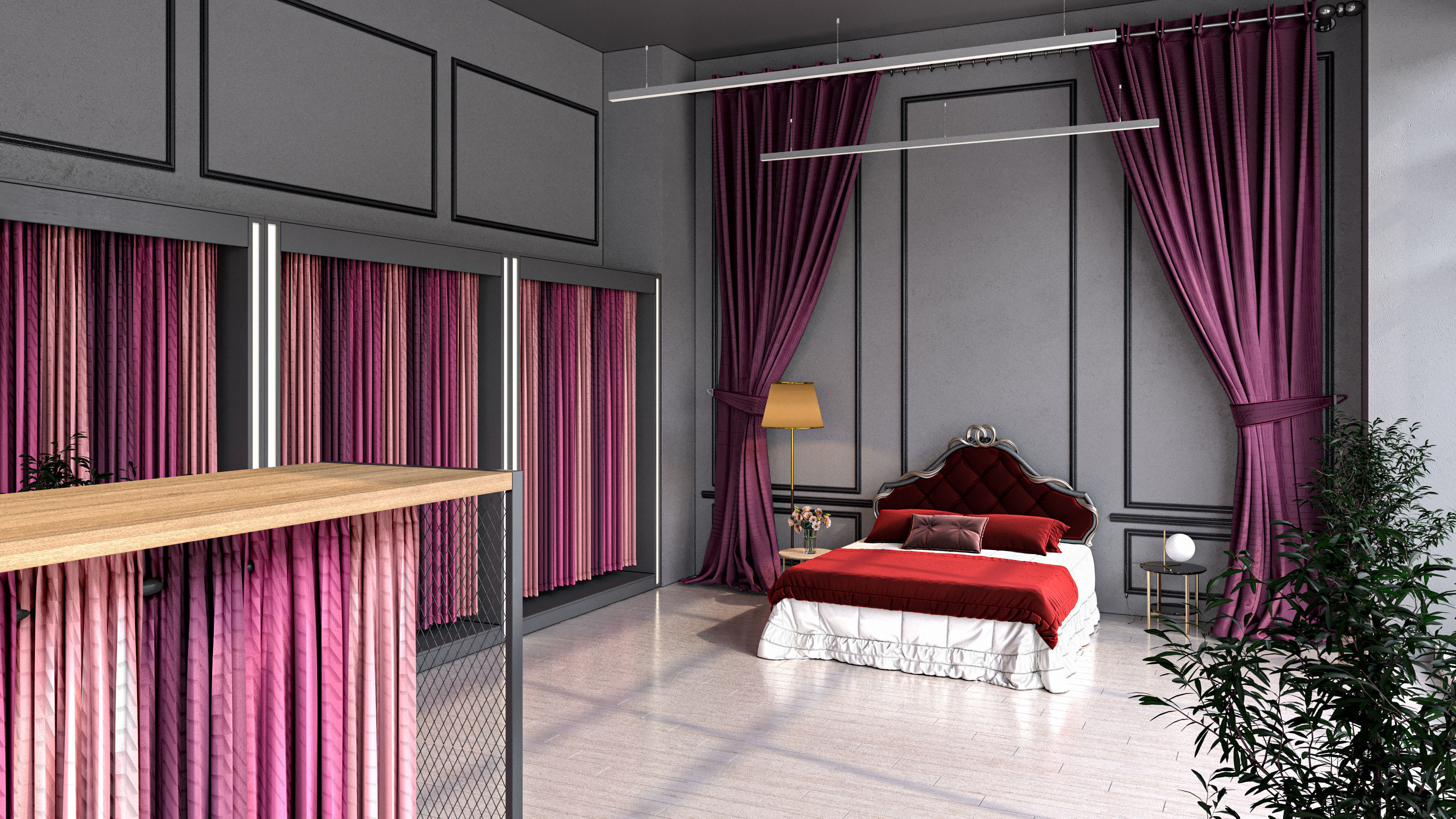 Textile Showroom Design 3D model_1