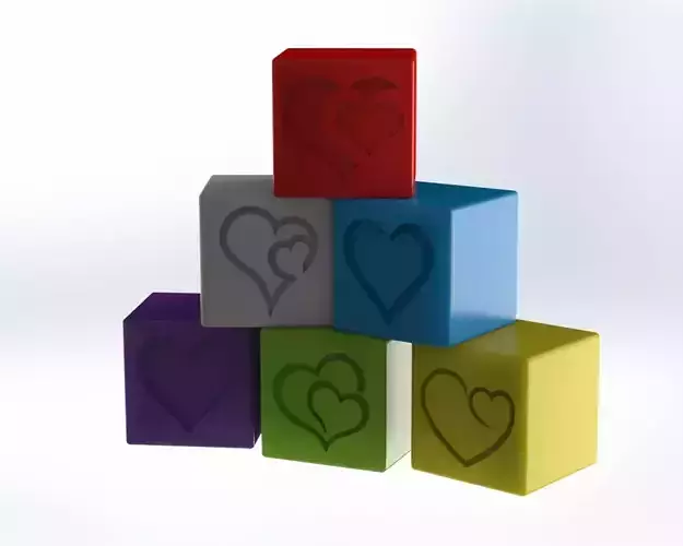 HEART CUBES VALENTINE DAY