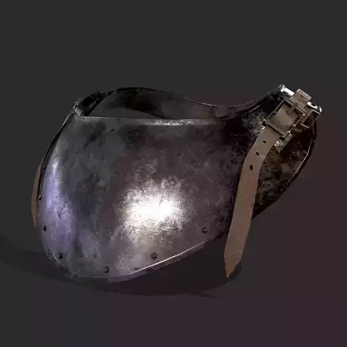 Medieval Gorget Low-poly 3D model